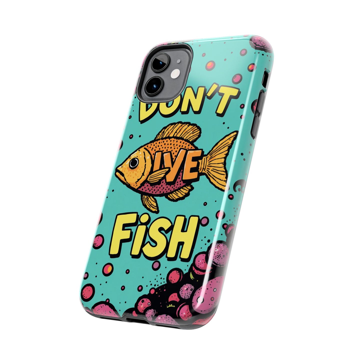 Catchy Fish-Themed Tough Phone Cases, Unique Gift for Fish Lovers, Durable Protection for Phones, Fun Aquatic Design, Ideal for Holidays
