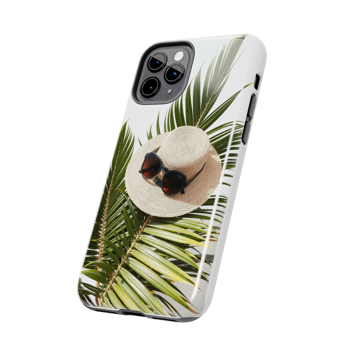 Tropical Phone Case - Summer Vibes with Hat & Sunglasses Design
