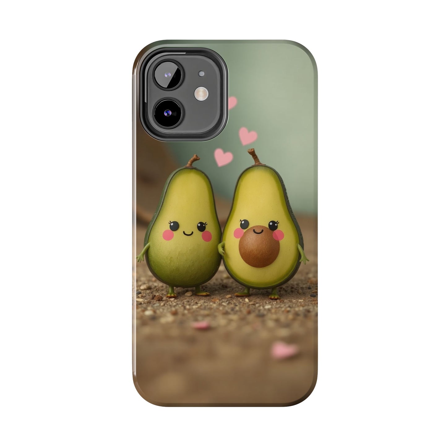 Cute Avocado Phone Case, Funny Tough Case, Quirky Phone Accessory, Gifts for Foodies, Valentine's Day Present