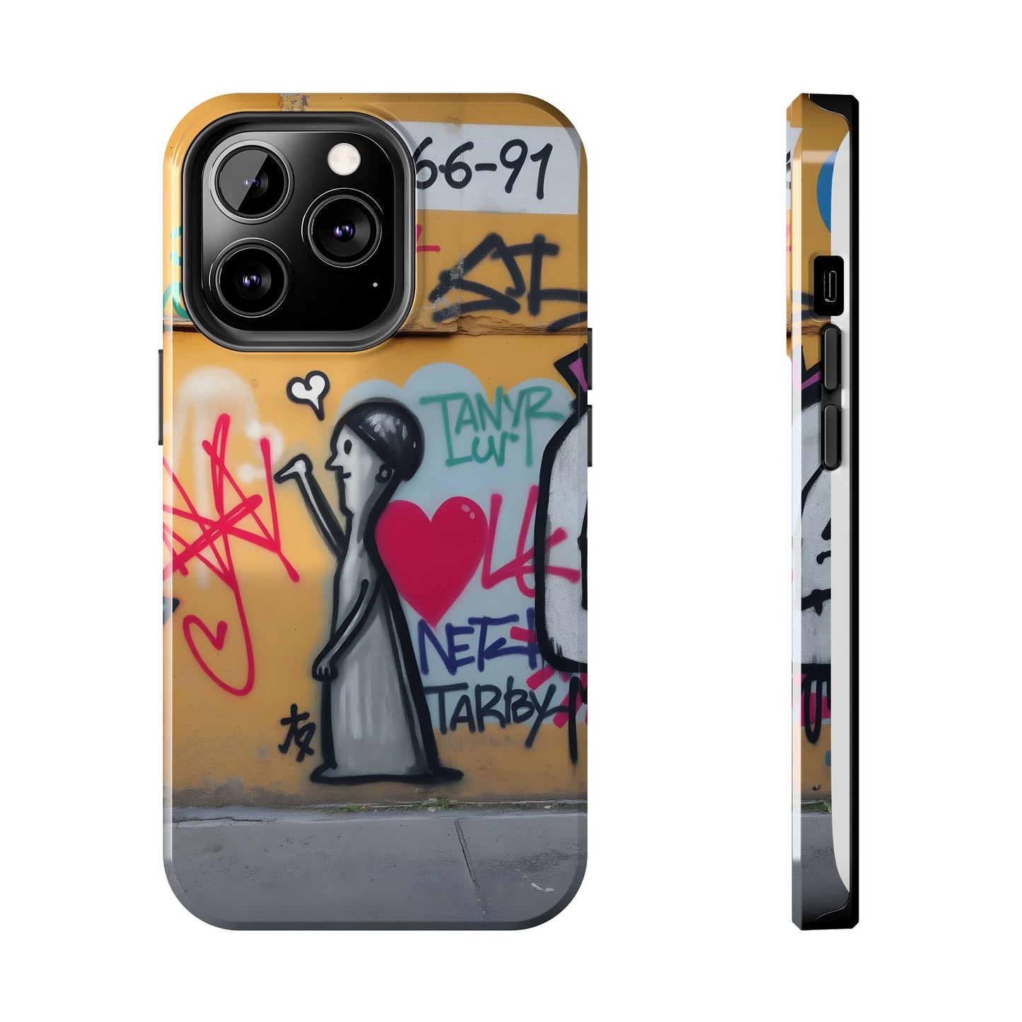 Urban Cupid Graffiti Tough Phone Case - Durable Protection with Street Art Vibe - for iPhone