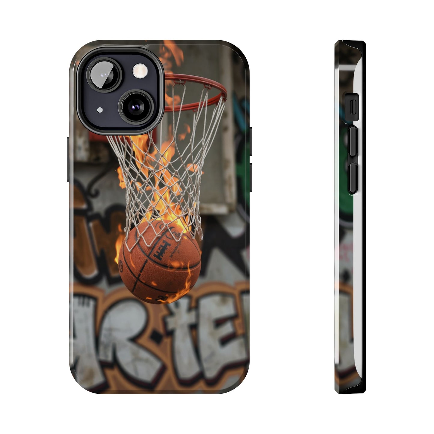 Fire Basketball Tough Phone Case - Durable Sporty Design for Athletes & Fans
