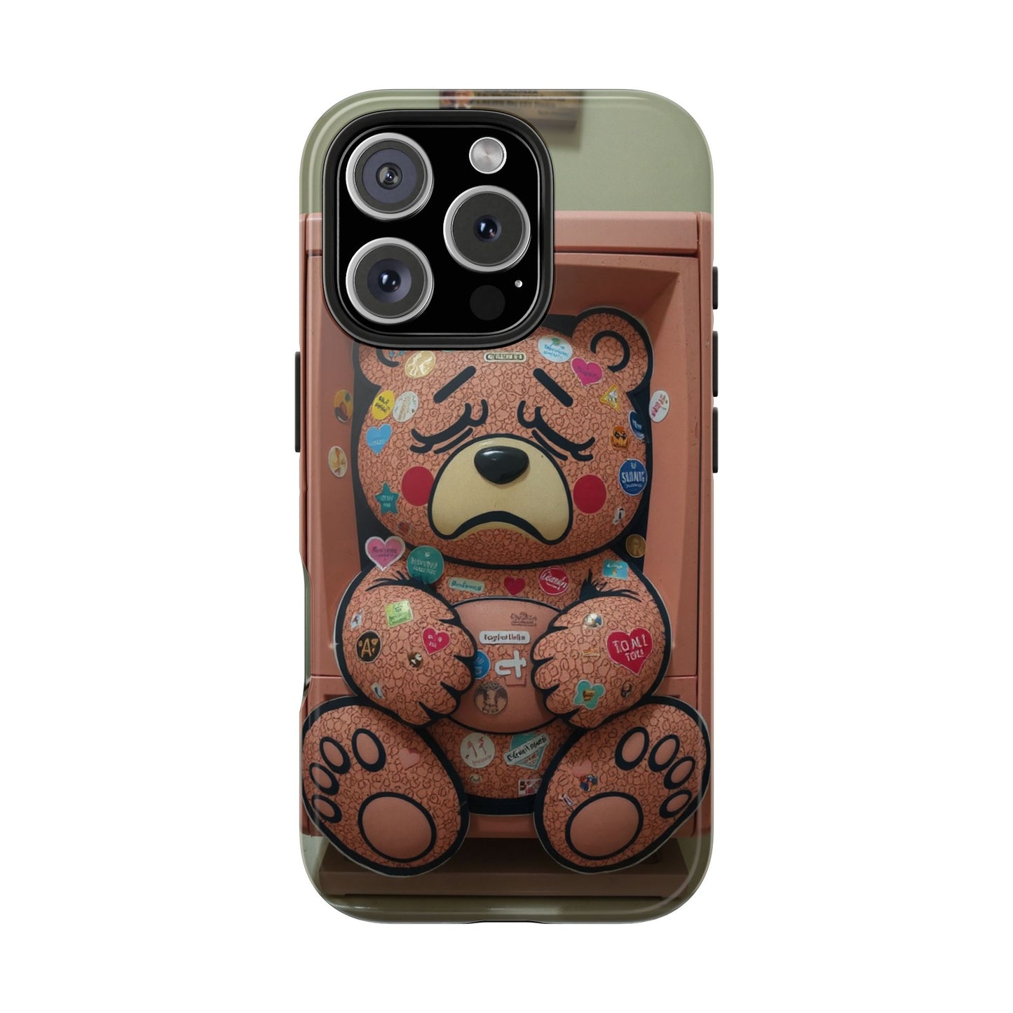 Cute Bear Tough Phone Case - Durable Protection with Fun Design