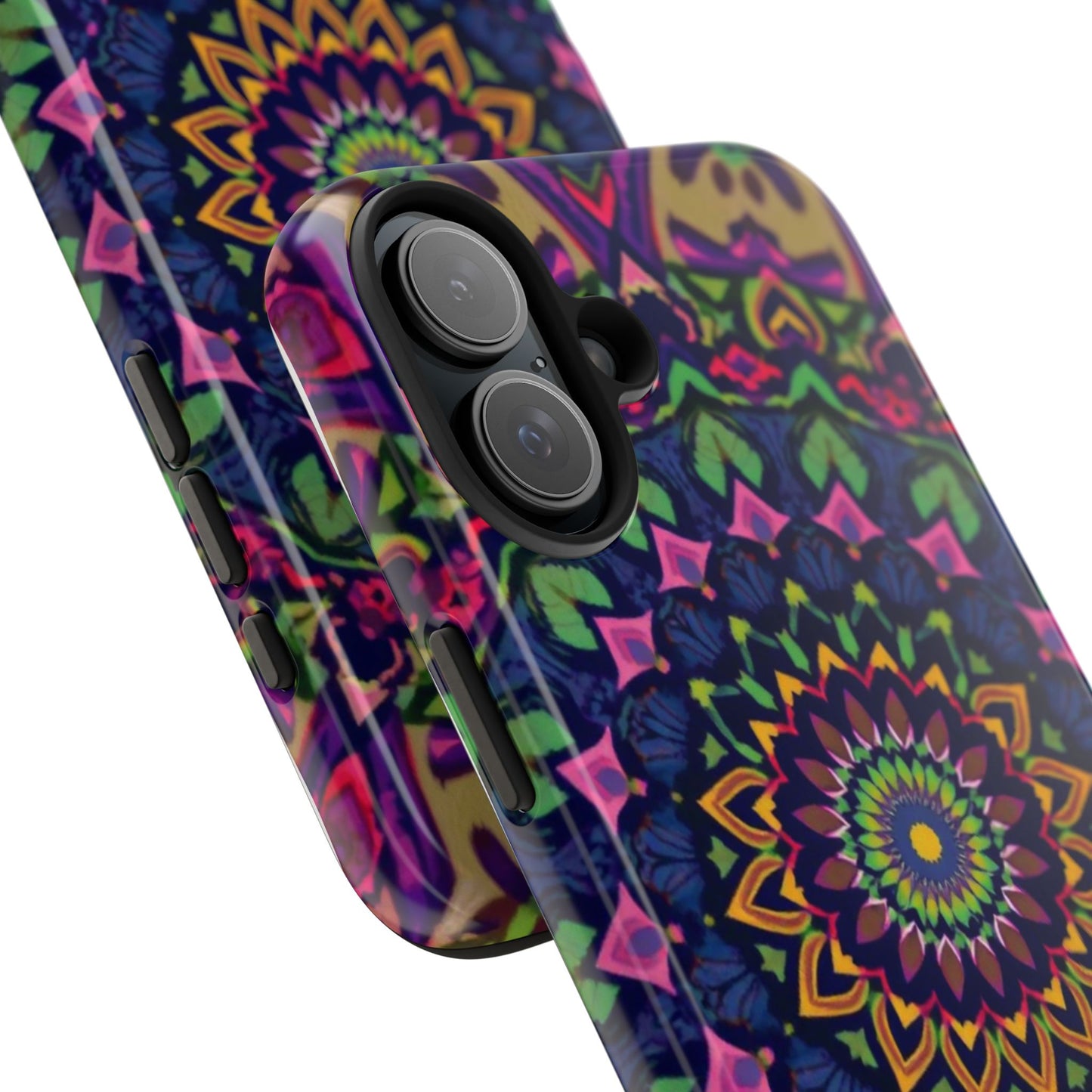 Vibrant Mandala Tough Phone Case - Colorful, Purple Fusion, Durable Protection for Your Device - for iPhone
