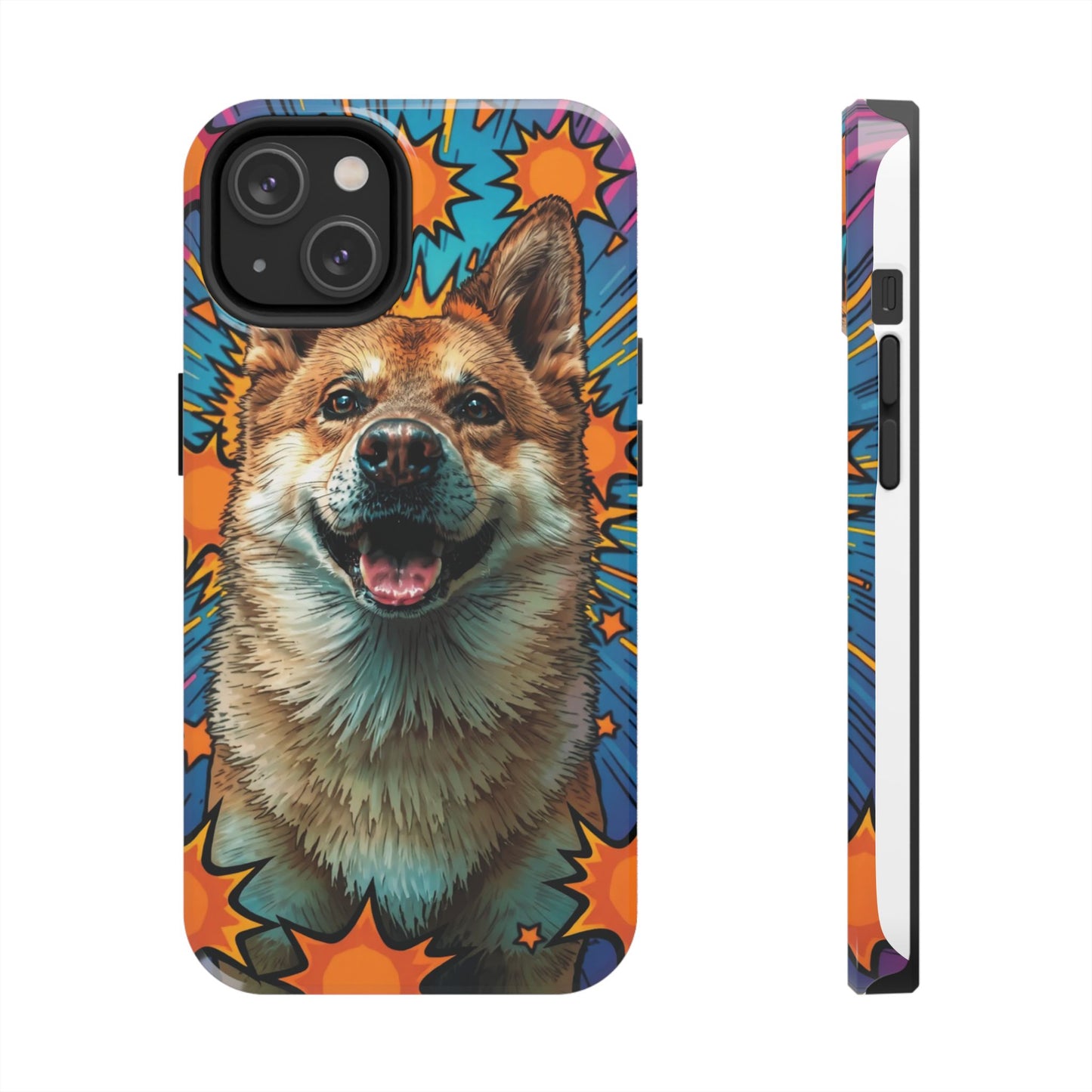 Vibrant Corgi Tough Phone Case - Fun Design for Pet Lovers