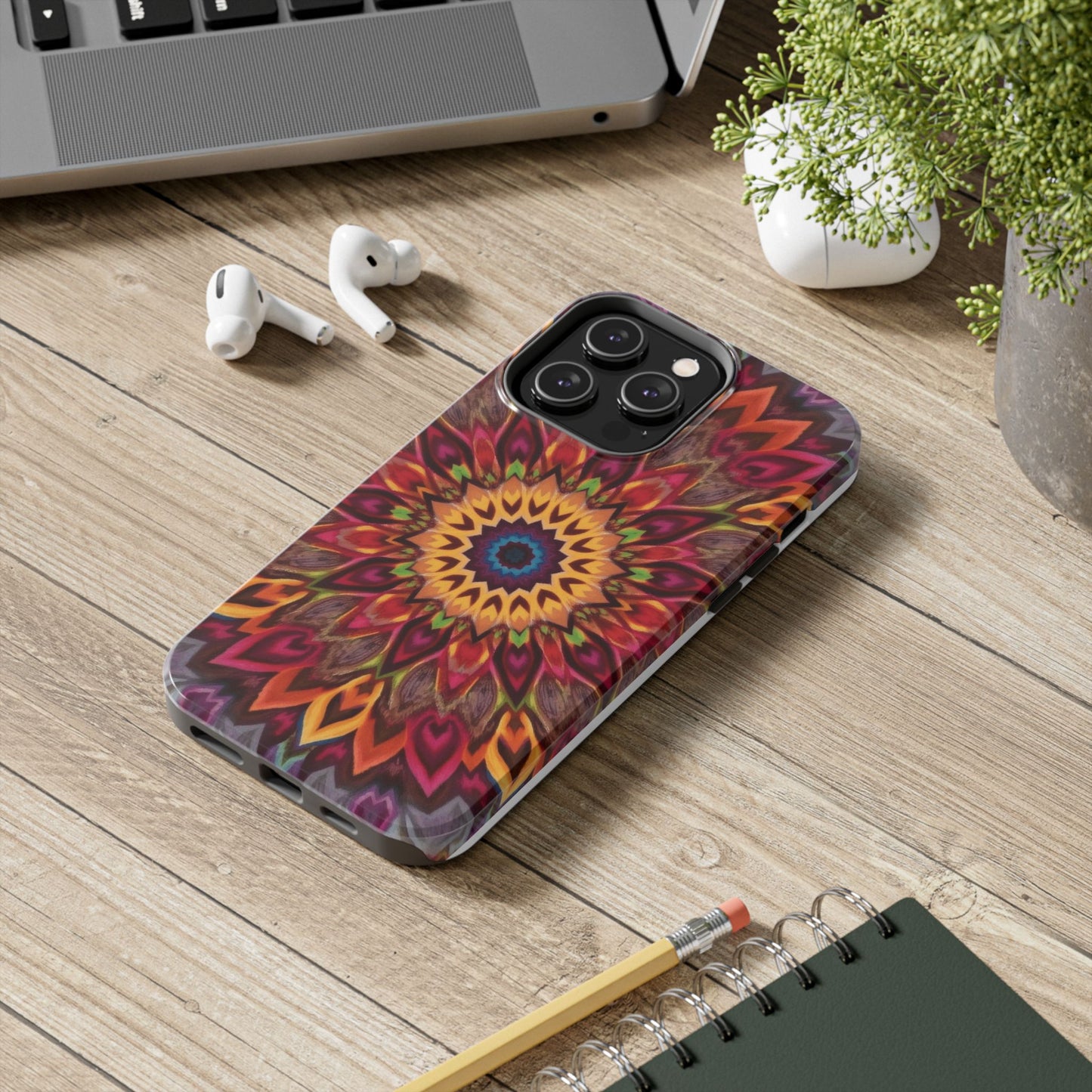 Vibrant Floral Mandala Tough Phone Case | Stylish and Durable Protection - for iPhone