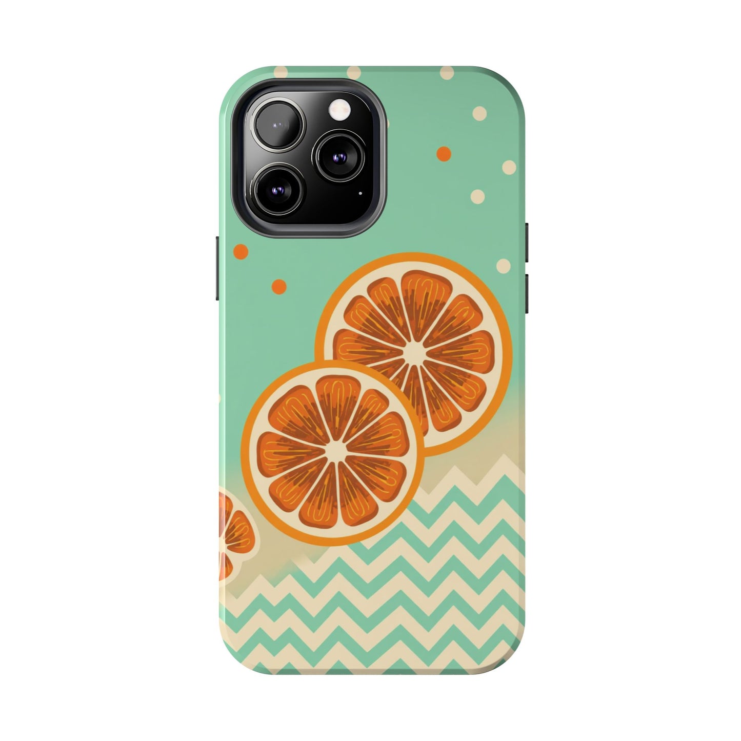 Citrus Vibe Tough Phone Case - Fun Orange Slice Design