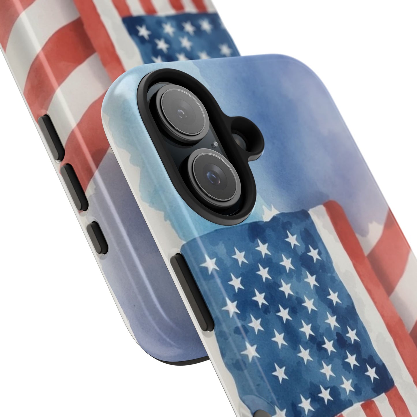Abstract Watercolor American Flag Design - Tough Phone Case - for iPhone