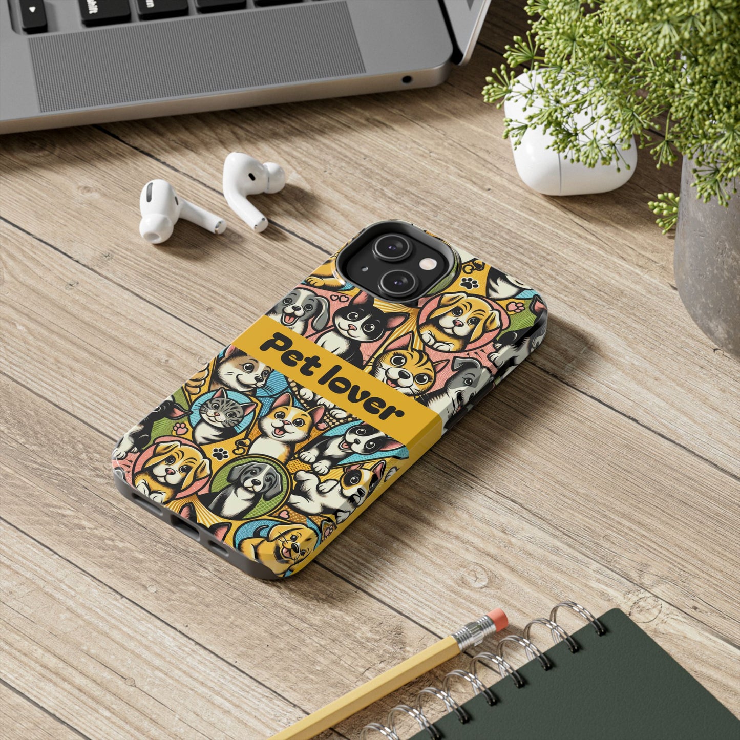 Pet Lover Tough Phone Case - Colorful Animal Design - for iPhone