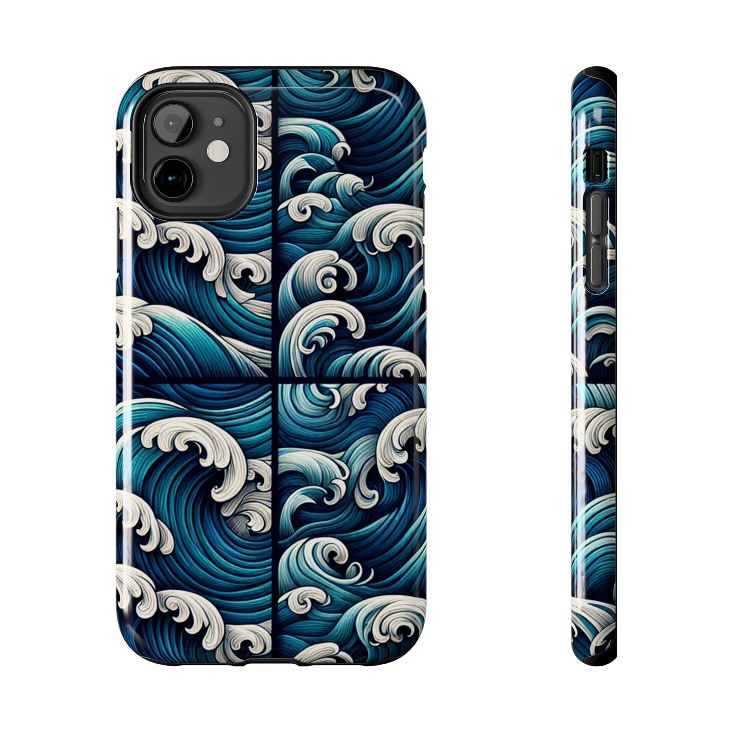 Ocean Waves Tough Phone Case - Durable Protection with Artistic Design - for iPhone