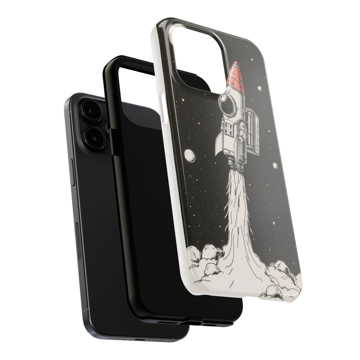 Cool Tough Phone Case for iPhone - Astro-Rocket Bond