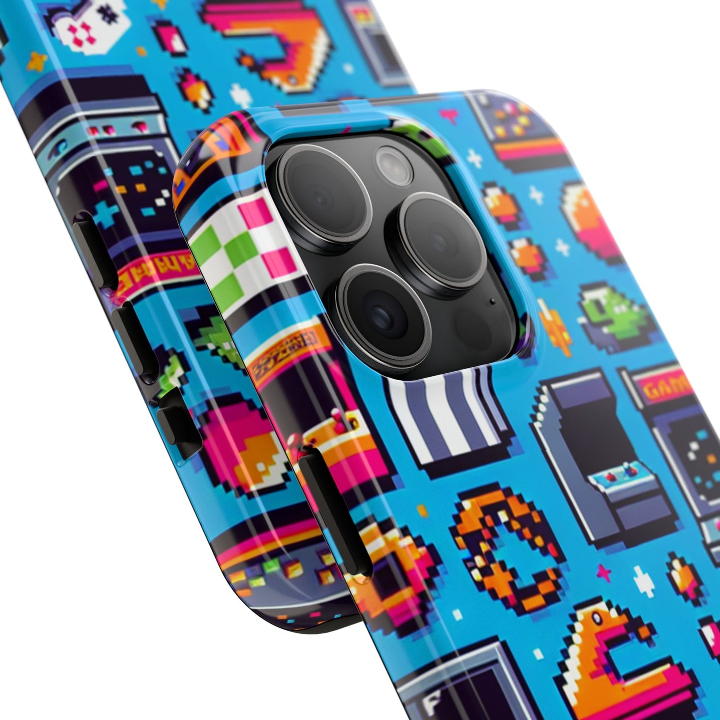 Retro Gaming Tough Phone Case - Pixel Art Design for Gamers - for iPhone