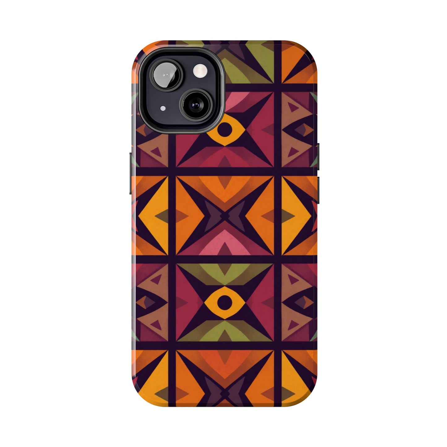 Vibrant Tribal Geometric Tough Phone Case - Colorful Protection for Your iPhone