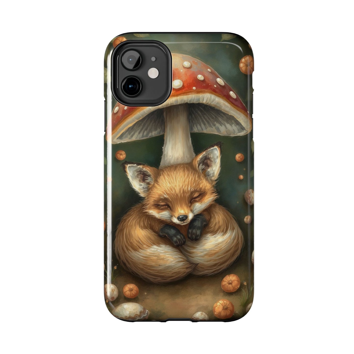 Cute Fox & Mushroom Phone Case - Tough Protective Cover