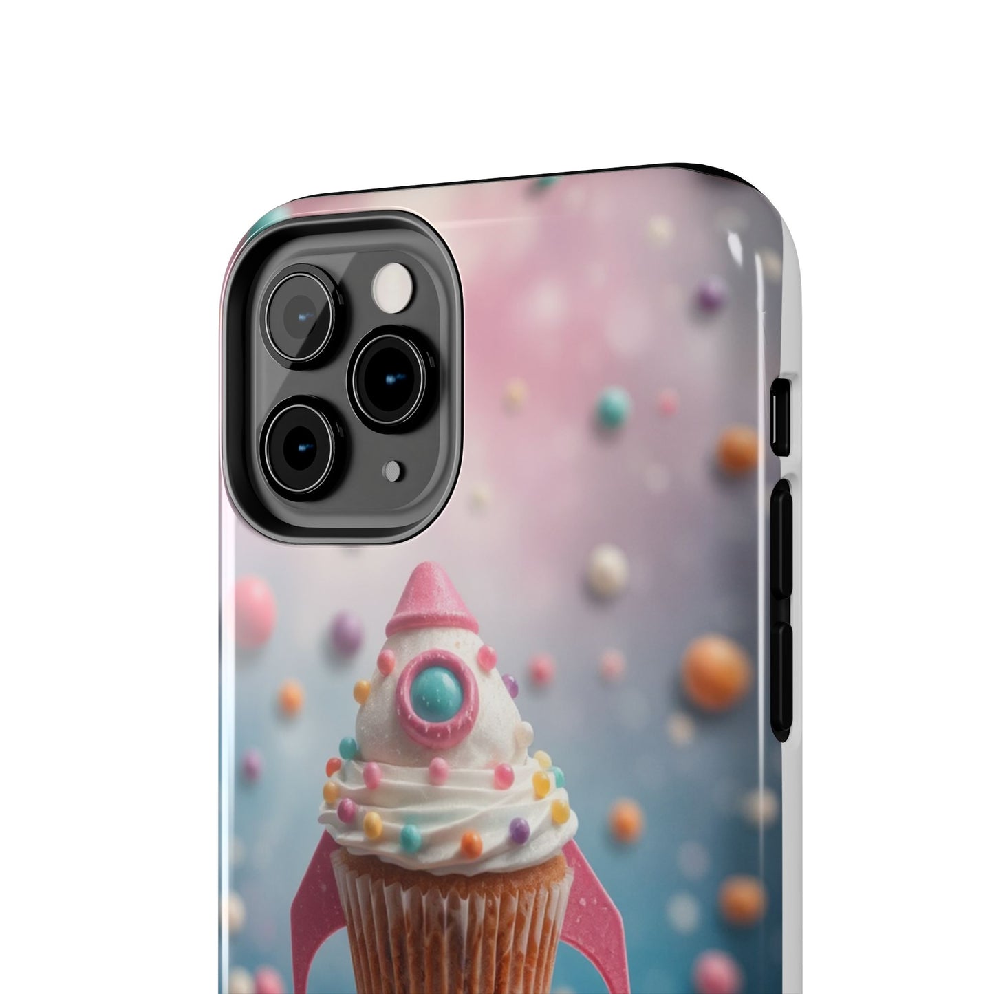 Whimsical Rocket Cupcake Phone Case - Fun Protective Case for Kids and Teens