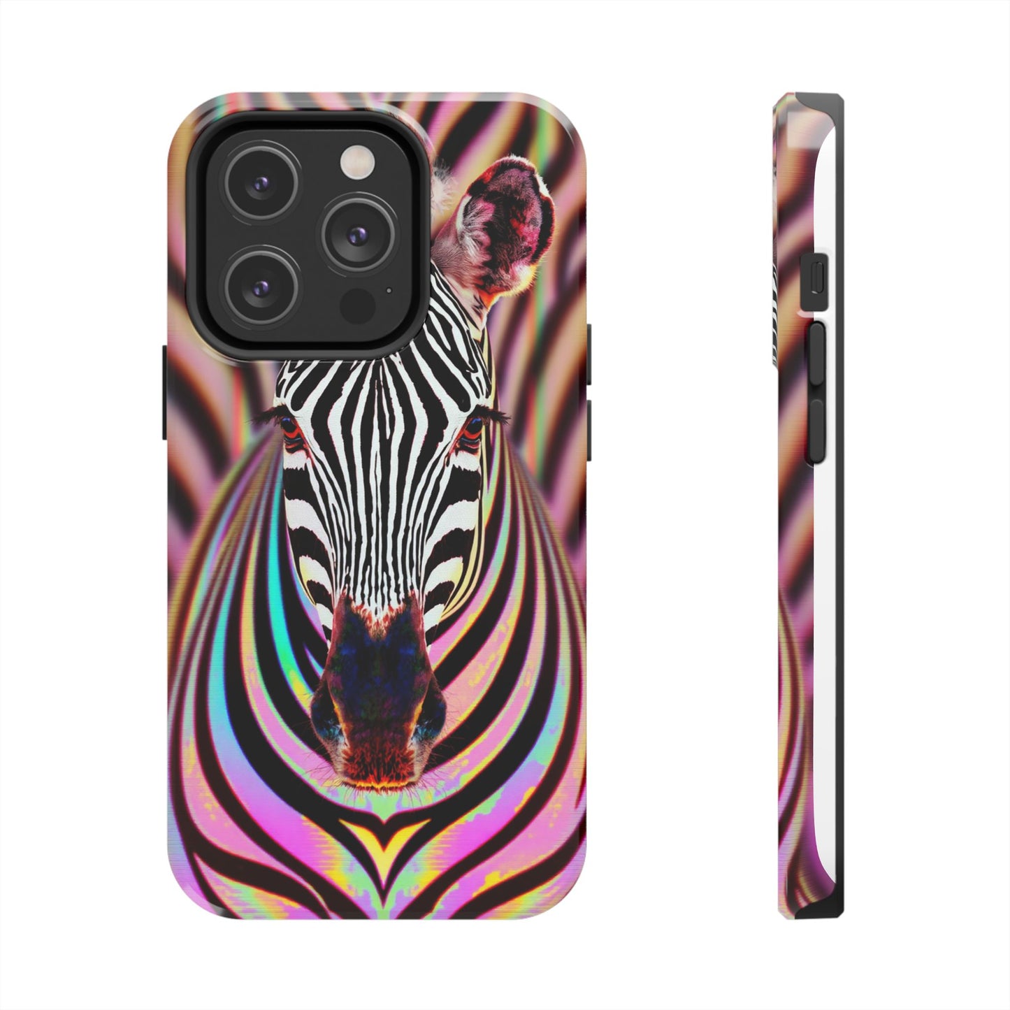 Vibrant Zebra Tough Phone Case - Unique Animal Design for Wild Spirit