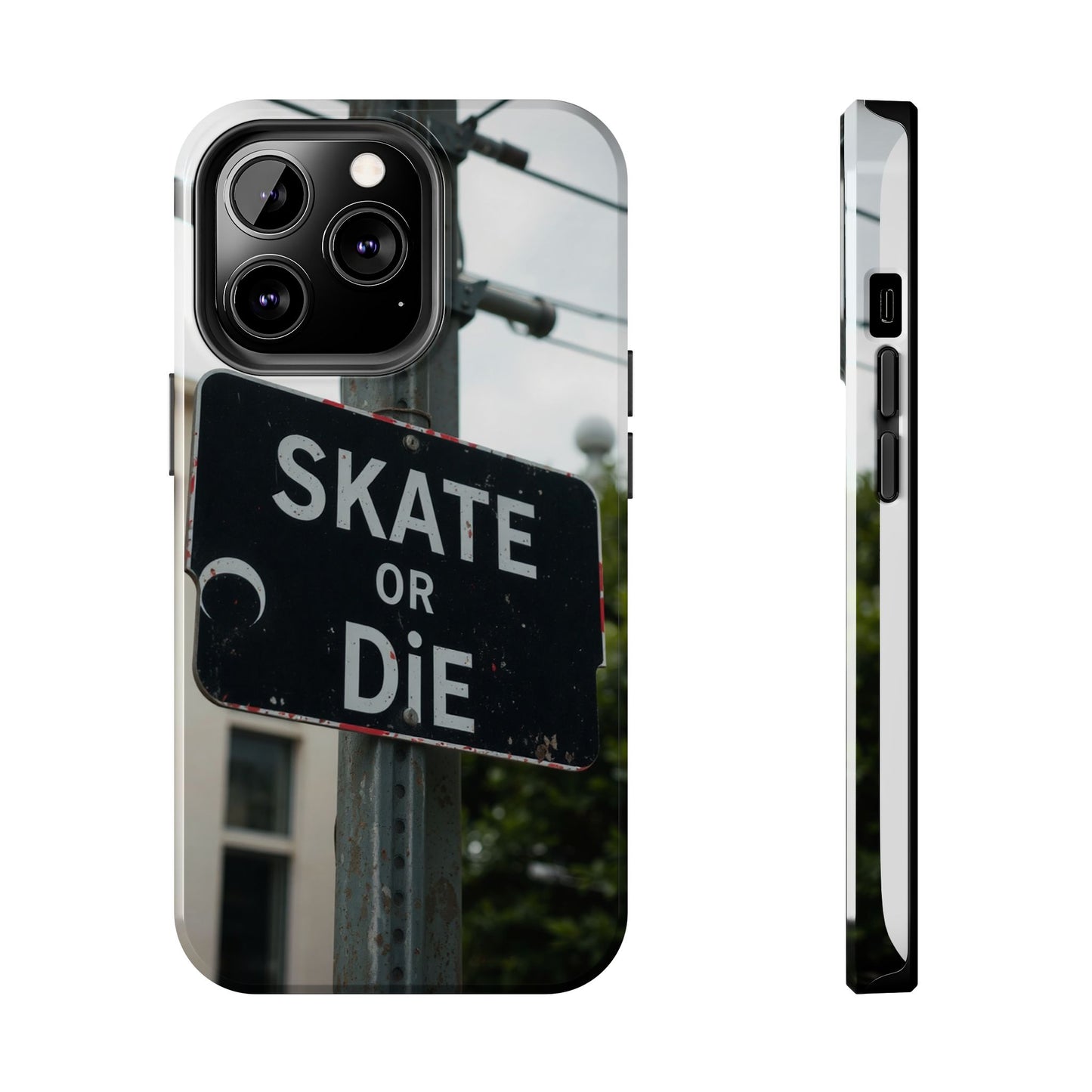 Black Sign Skate or Die Design - Tough Phone Case for iPhone