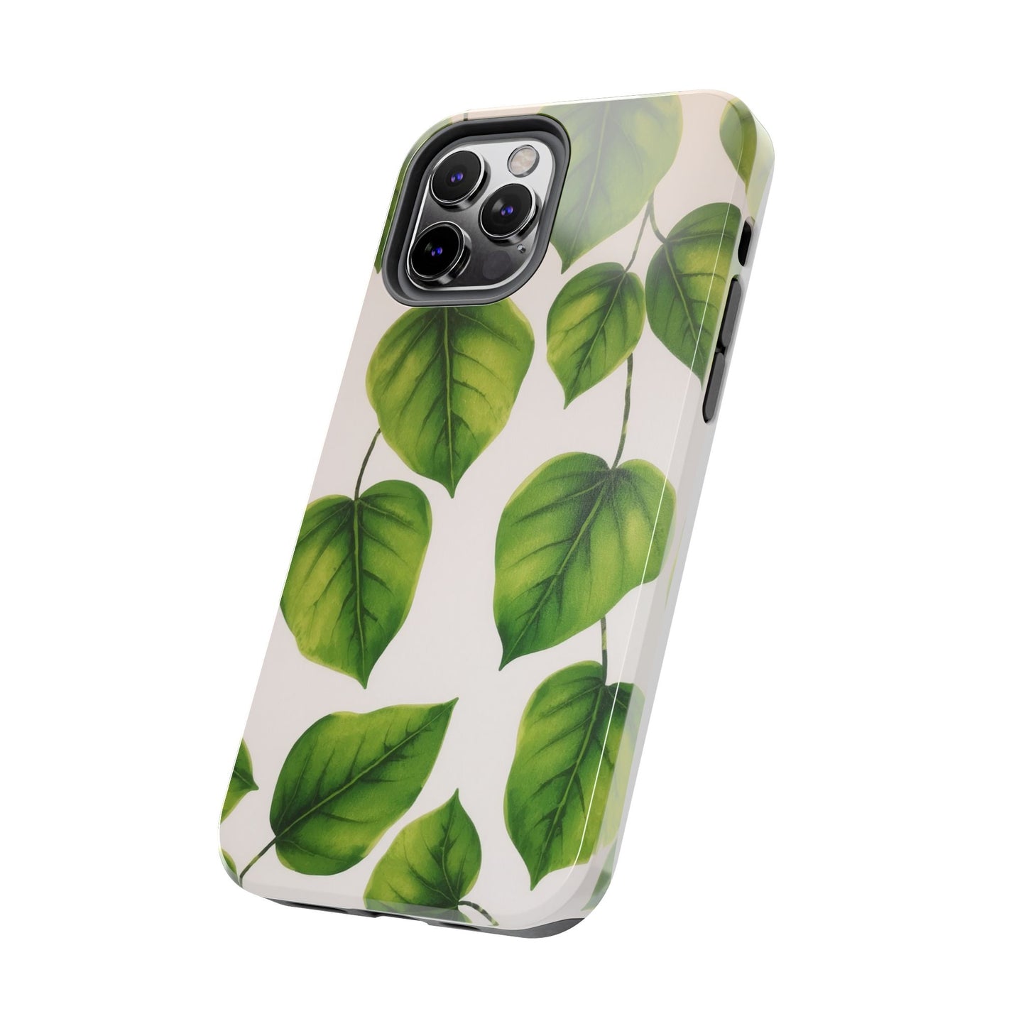 Tough Phone Cases with Green Leaf Design | Eco-Friendly Protection for Nature Lovers