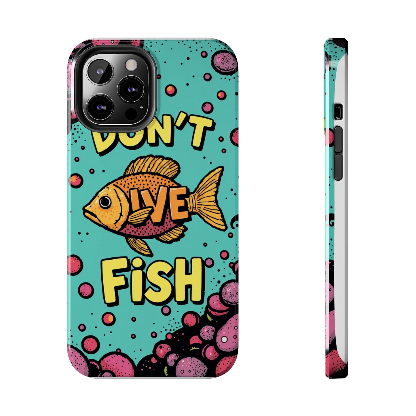 Catchy Fish-Themed Tough Phone Cases, Unique Gift for Fish Lovers, Durable Protection for Phones, Fun Aquatic Design, Ideal for Holidays