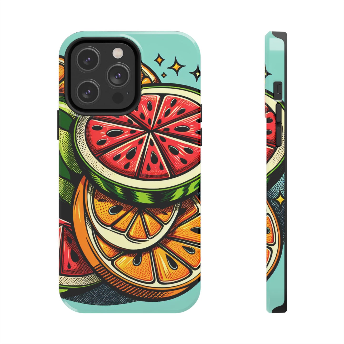 Vibrant Citrus Tough Phone Case - Fruit Slice Design - for iPhone