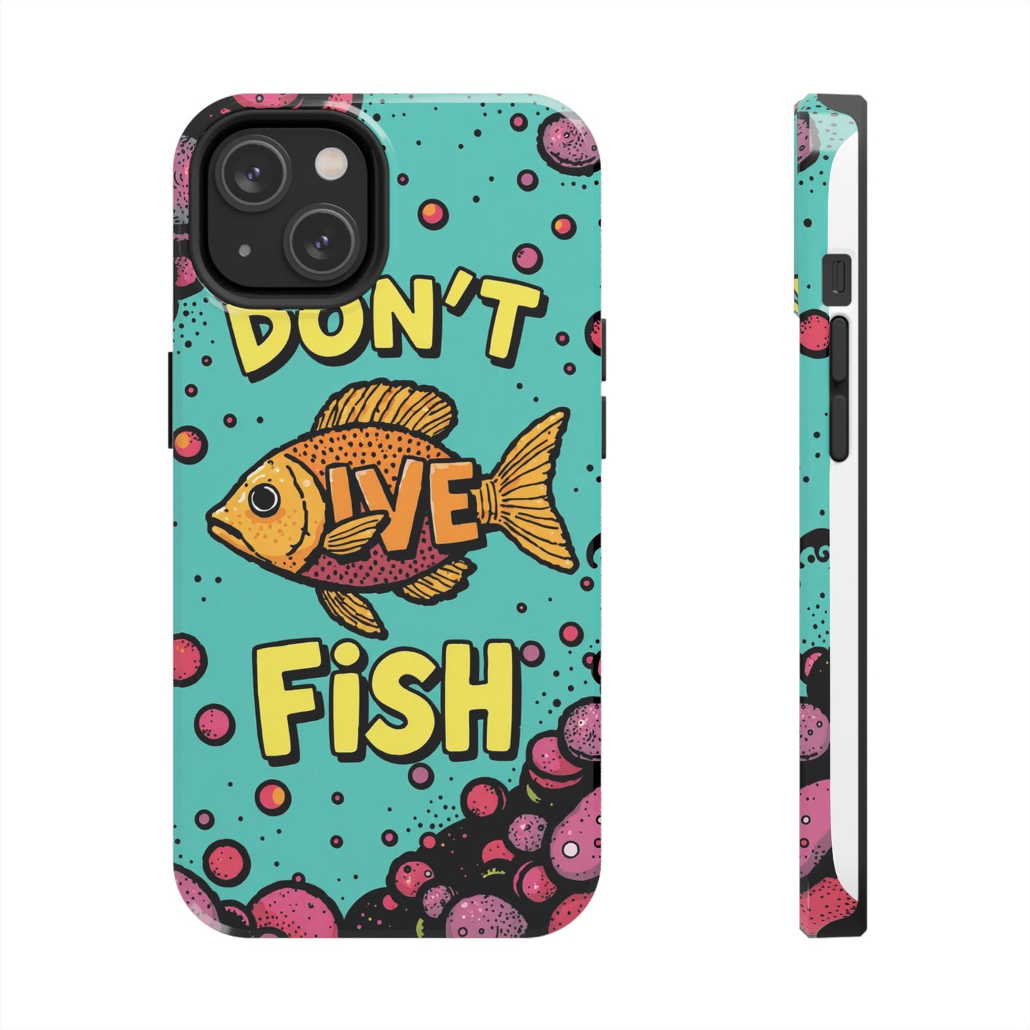 Catchy Fish-Themed Tough Phone Cases, Unique Gift for Fish Lovers, Durable Protection for Phones, Fun Aquatic Design, Ideal for Holidays