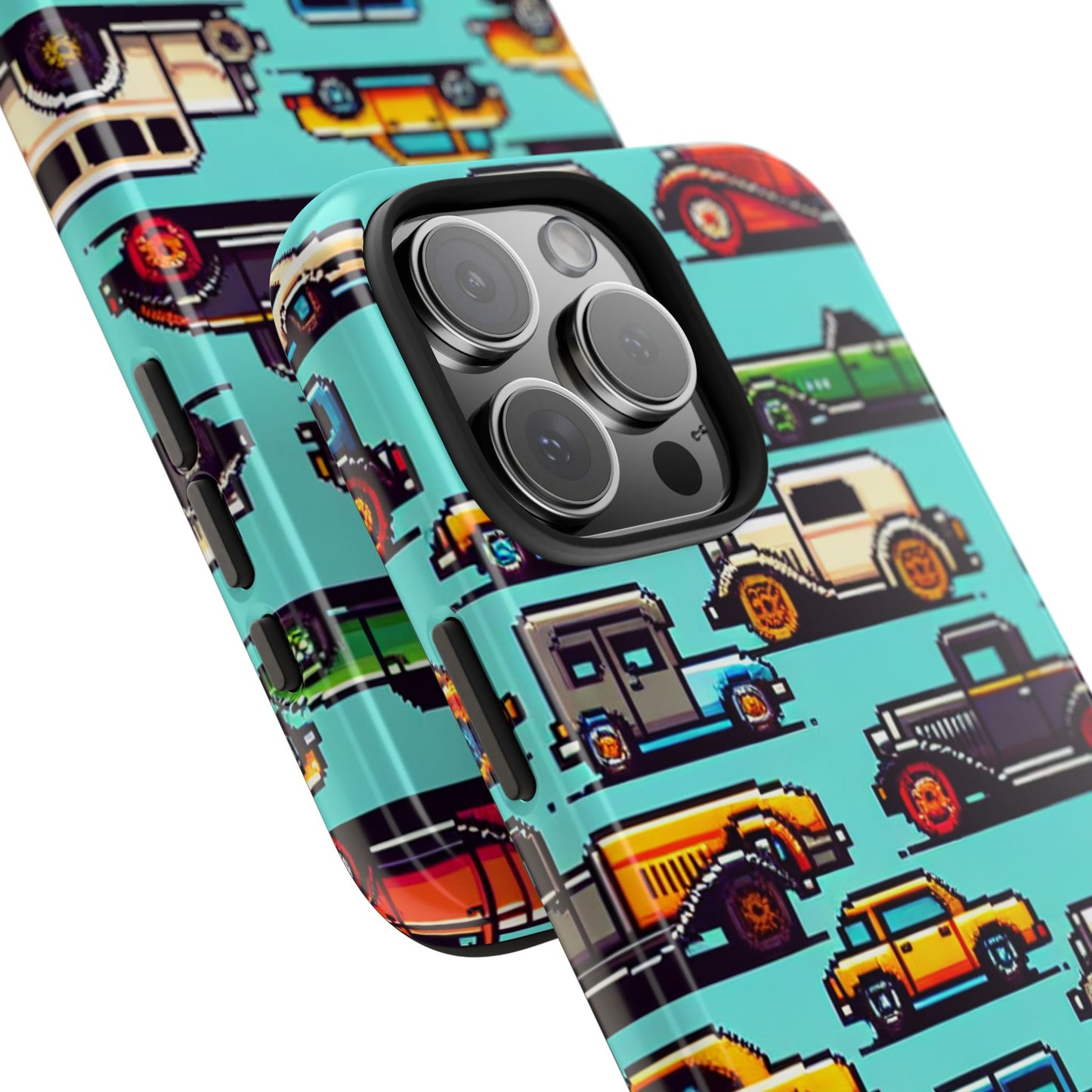 Retro Car Pixel Art Tough Phone Case - Durable & Stylish Protection - for iPhone
