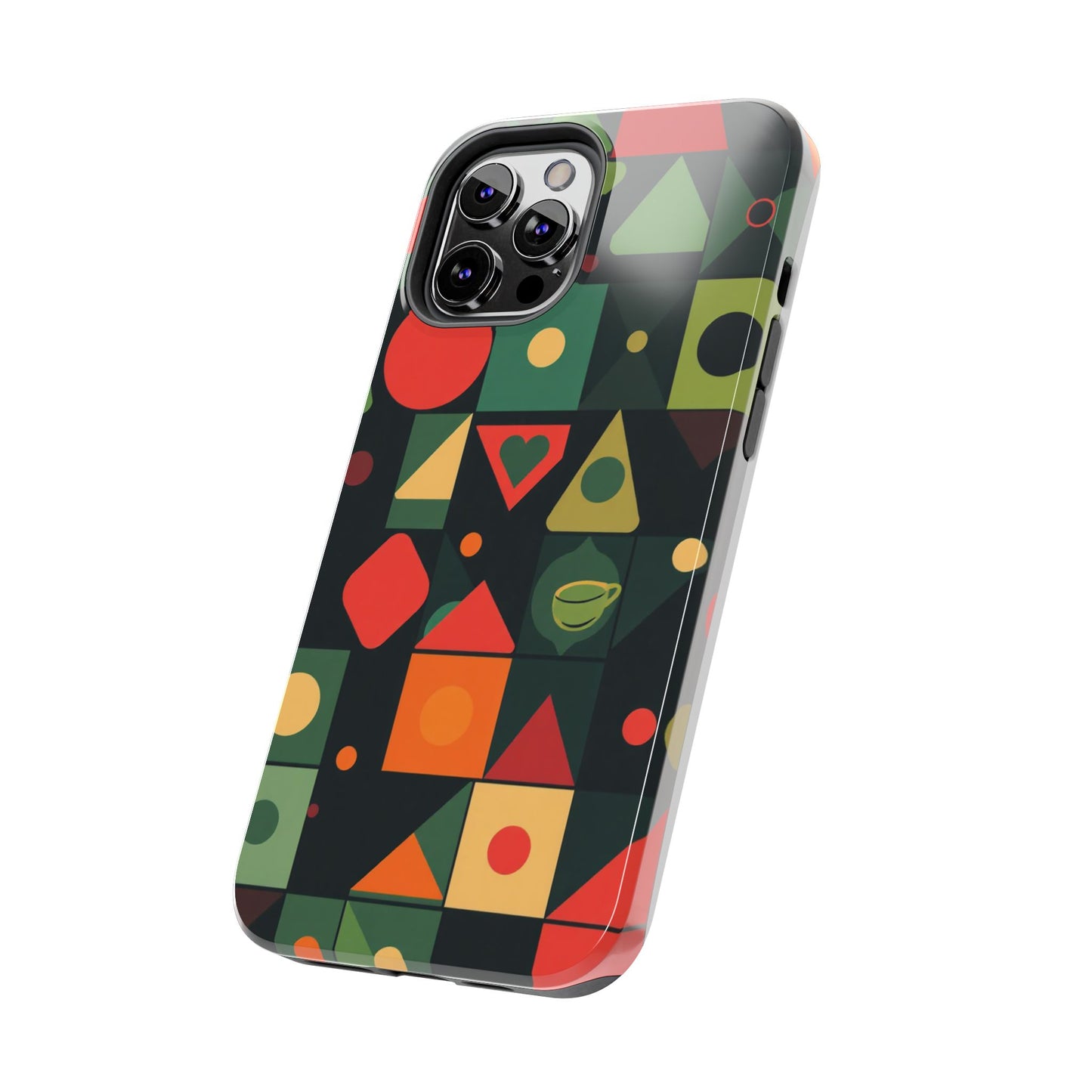 Vibrant Geometric Tough Phone Cases – Stylish Protection for Trendsetters - for iPhone