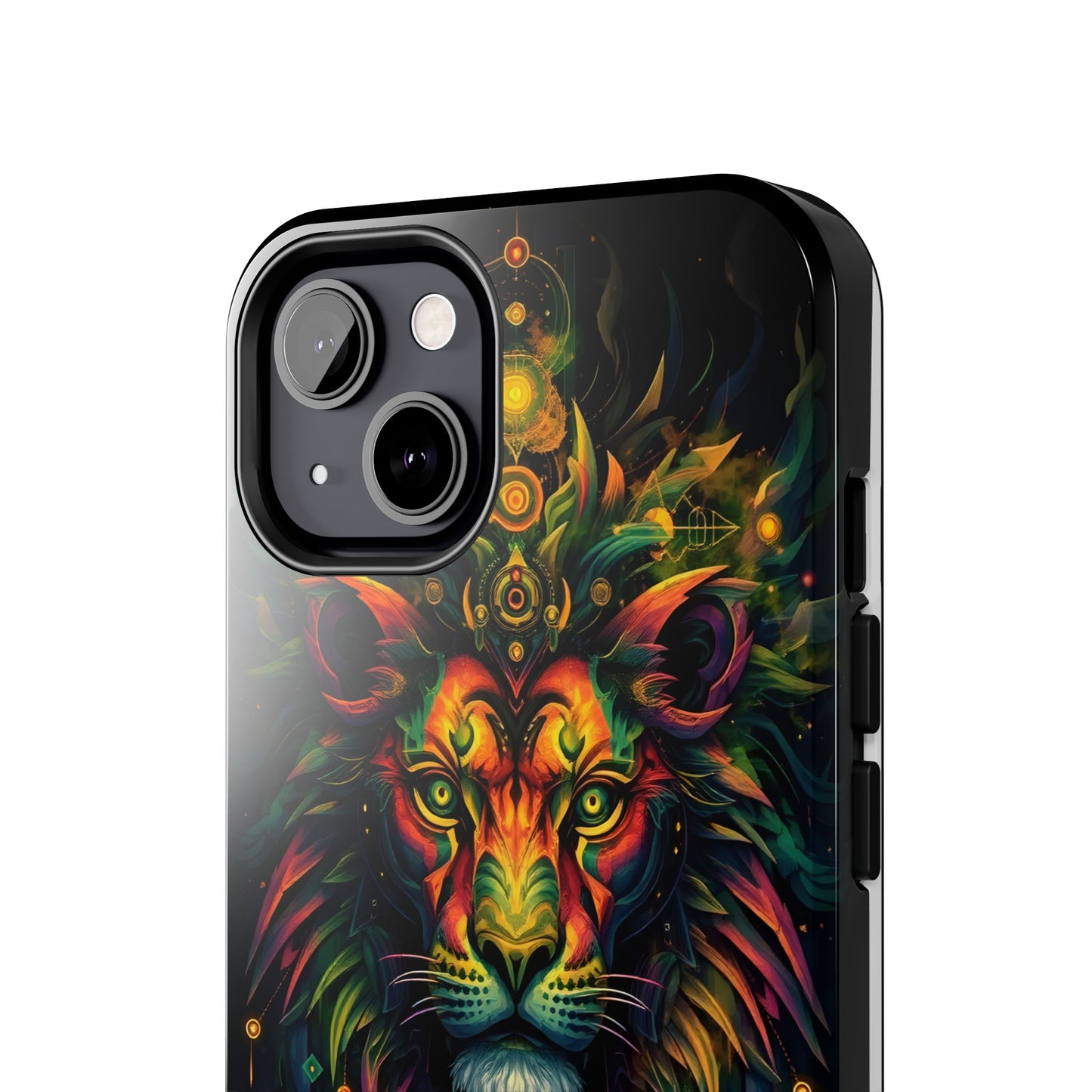 Vibrant Mystical Lion Art Tough Phone Case - Bold Protector for Animal Lovers - for iPhone
