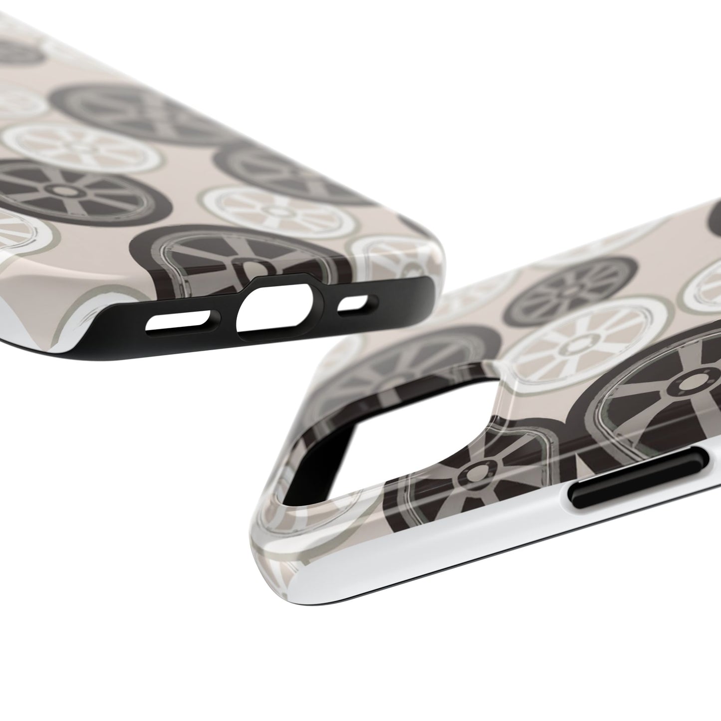 Racing Wheel Design Tough Phone Case – Durable Protection for Automotive Enthusiasts