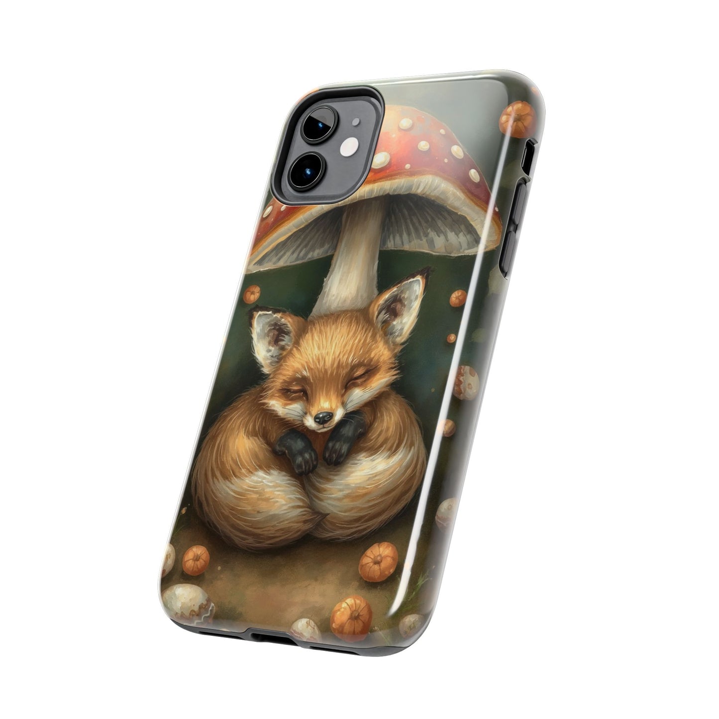 Cute Fox & Mushroom Phone Case - Tough Protective Cover