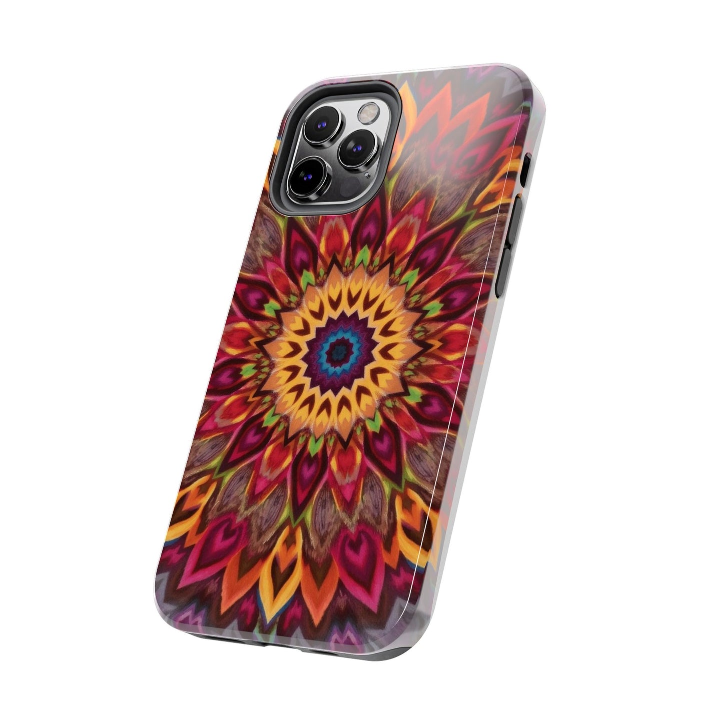 Vibrant Floral Mandala Tough Phone Case | Stylish and Durable Protection - for iPhone