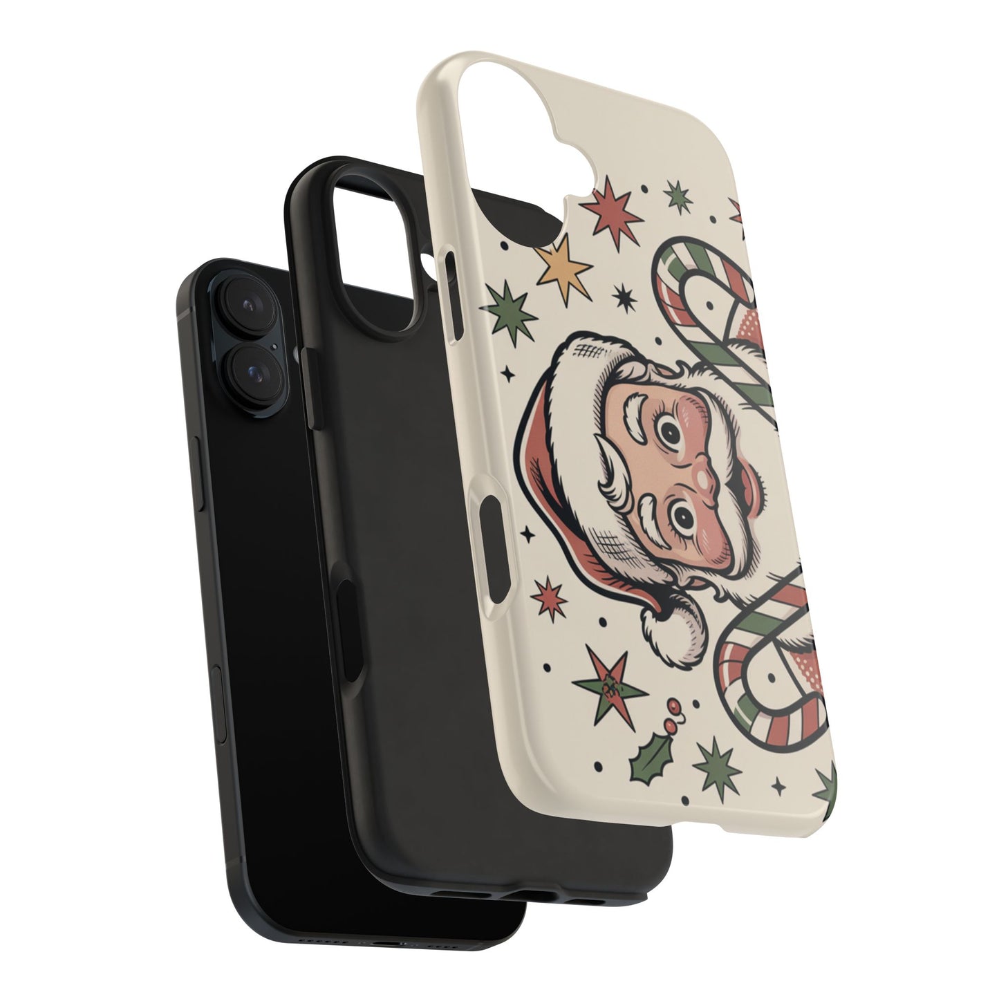Retro Santa Tough Phone Case - Festive Holiday Design