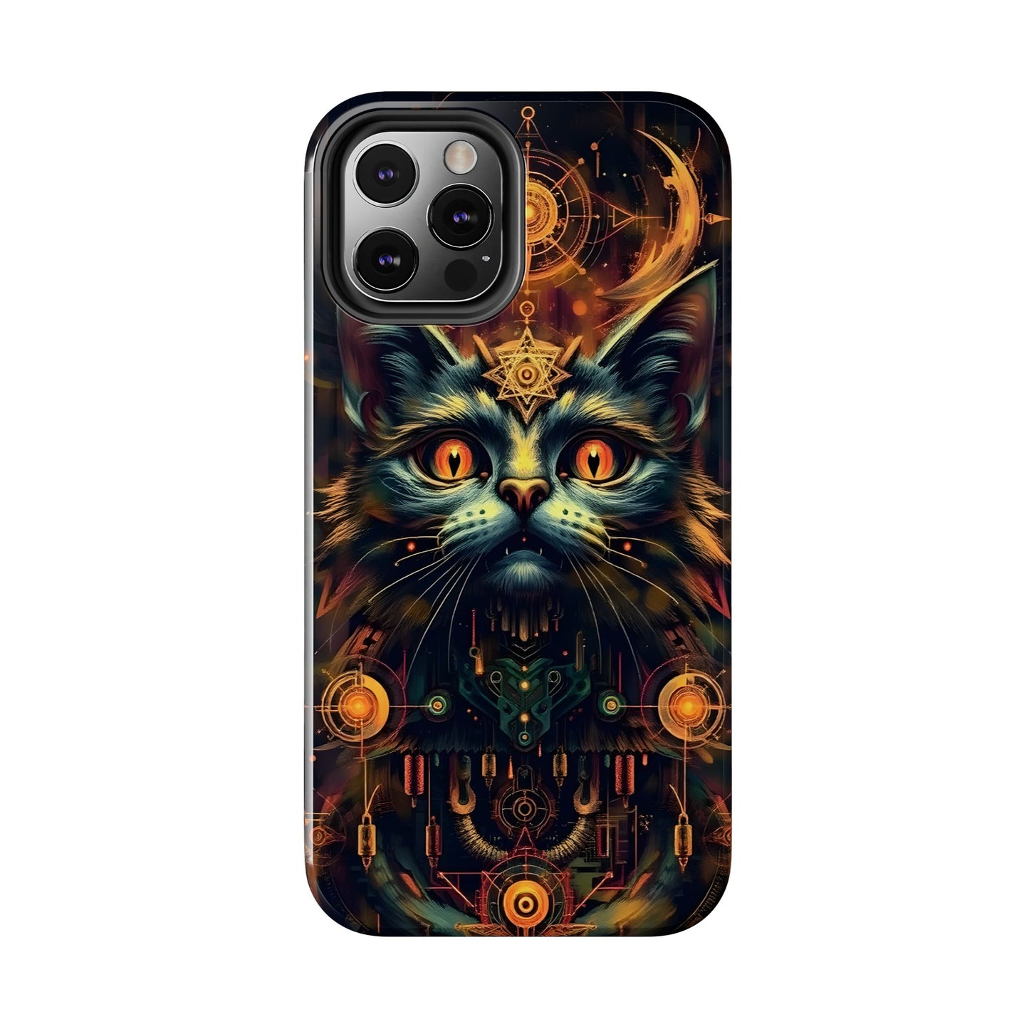 Mystical Cat Queen Tough Phone Case – Unique Protection for Cat Lovers - for iPhone