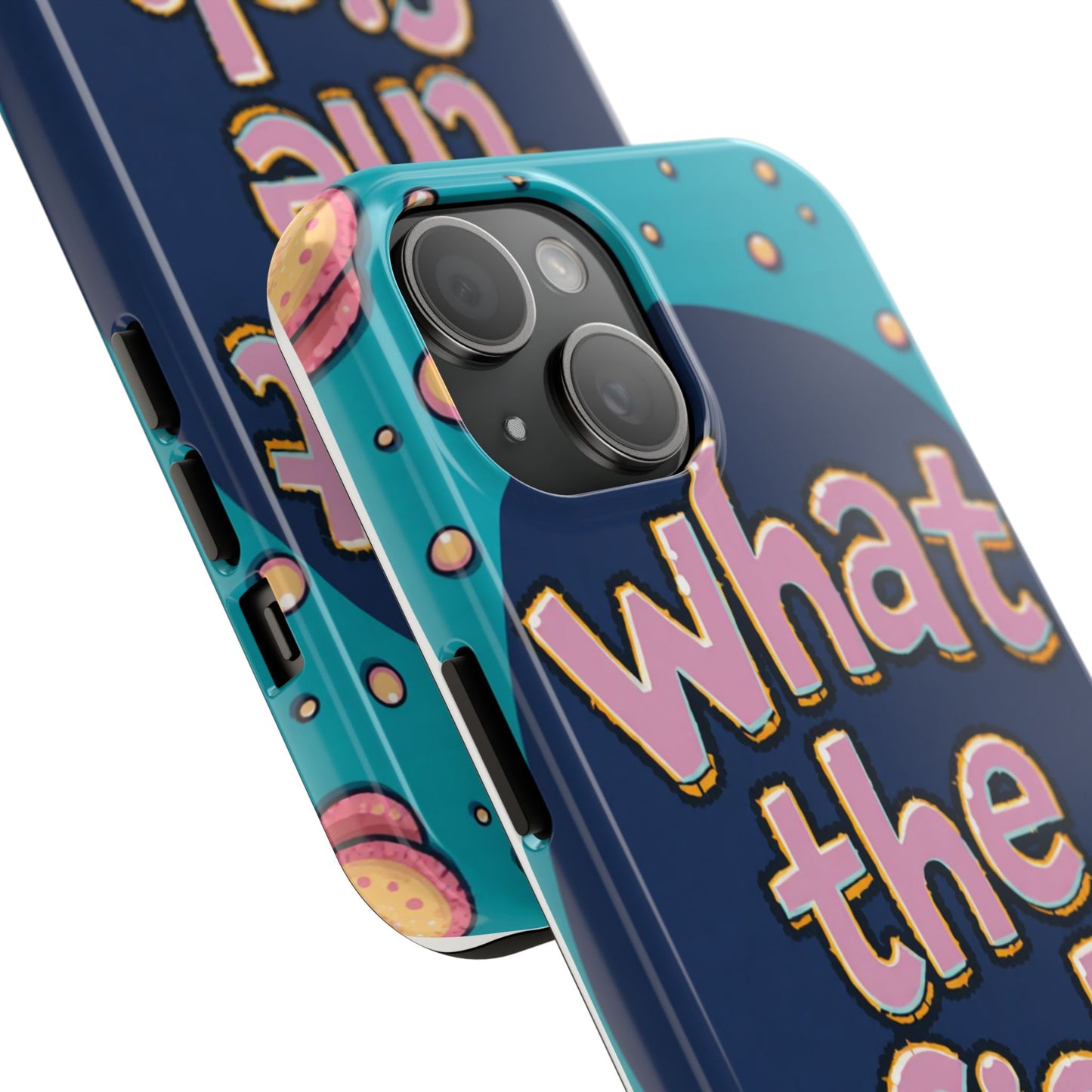 Playful Tough Phone Case - "What the Fish" Design