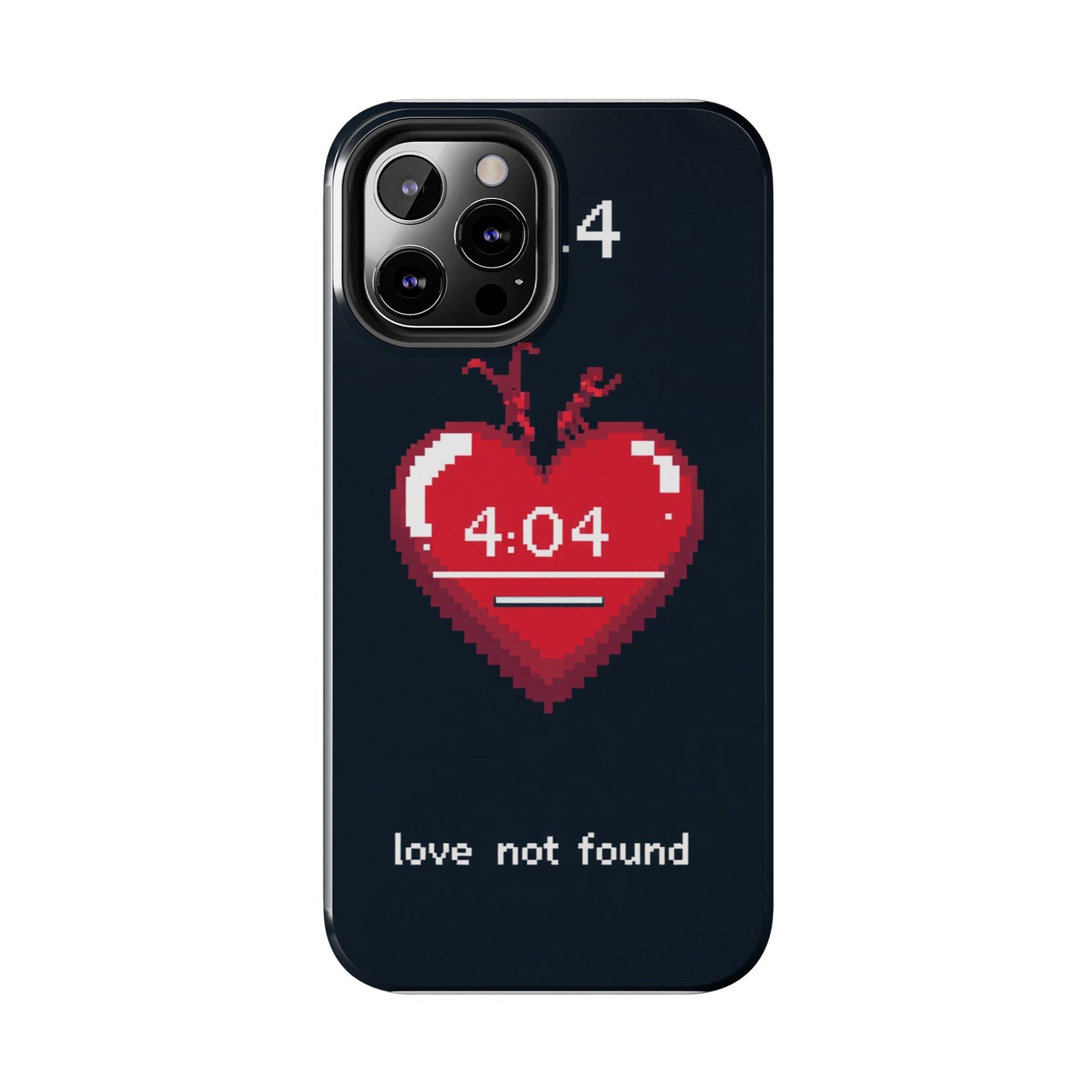 Vintage Pixel Heart Tough Phone Case - "404 Love Not Found" Design