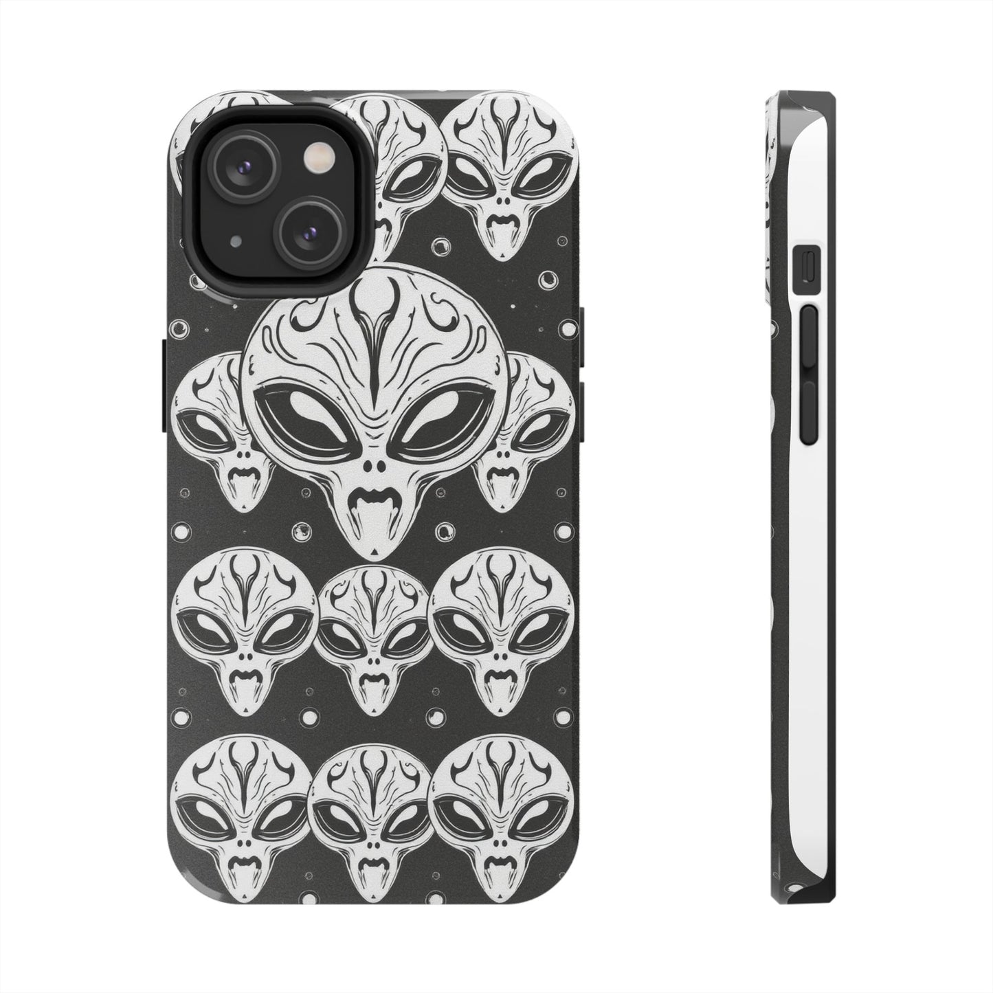 Alien Pattern Tough Phone Case - Durable Protection with Out-of-This-World Design
