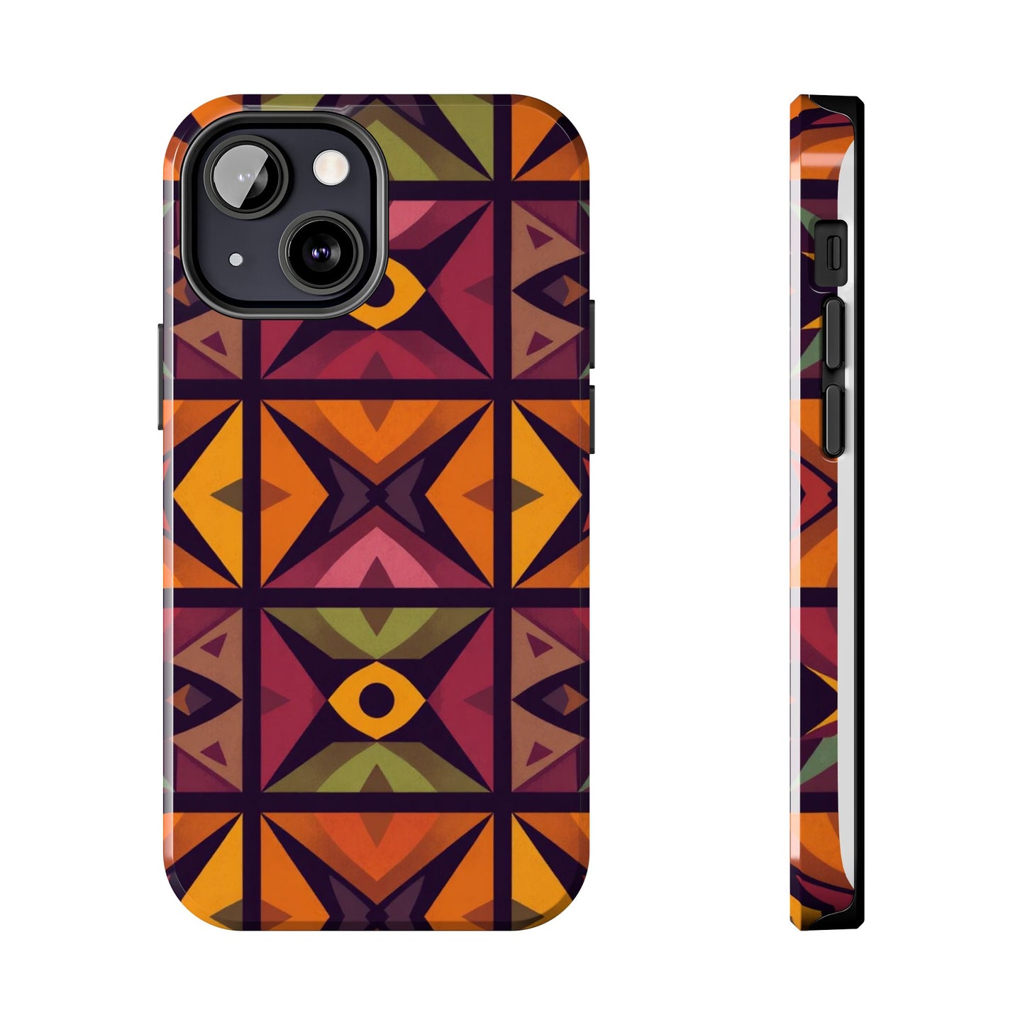 Vibrant Tribal Geometric Tough Phone Case - Colorful Protection for Your iPhone