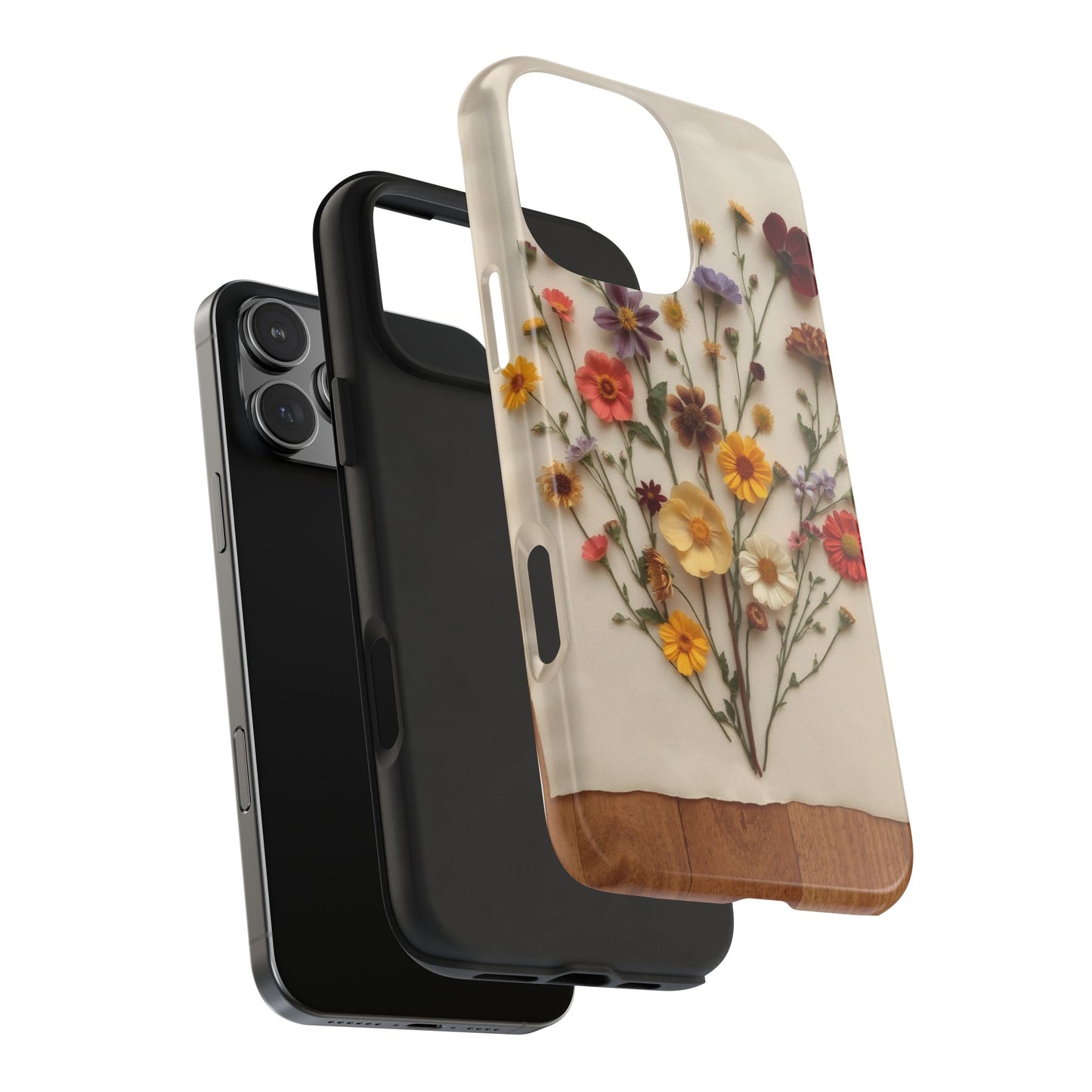 Floral Tough Phone Case - Durable Protection with Nature-Inspired Design