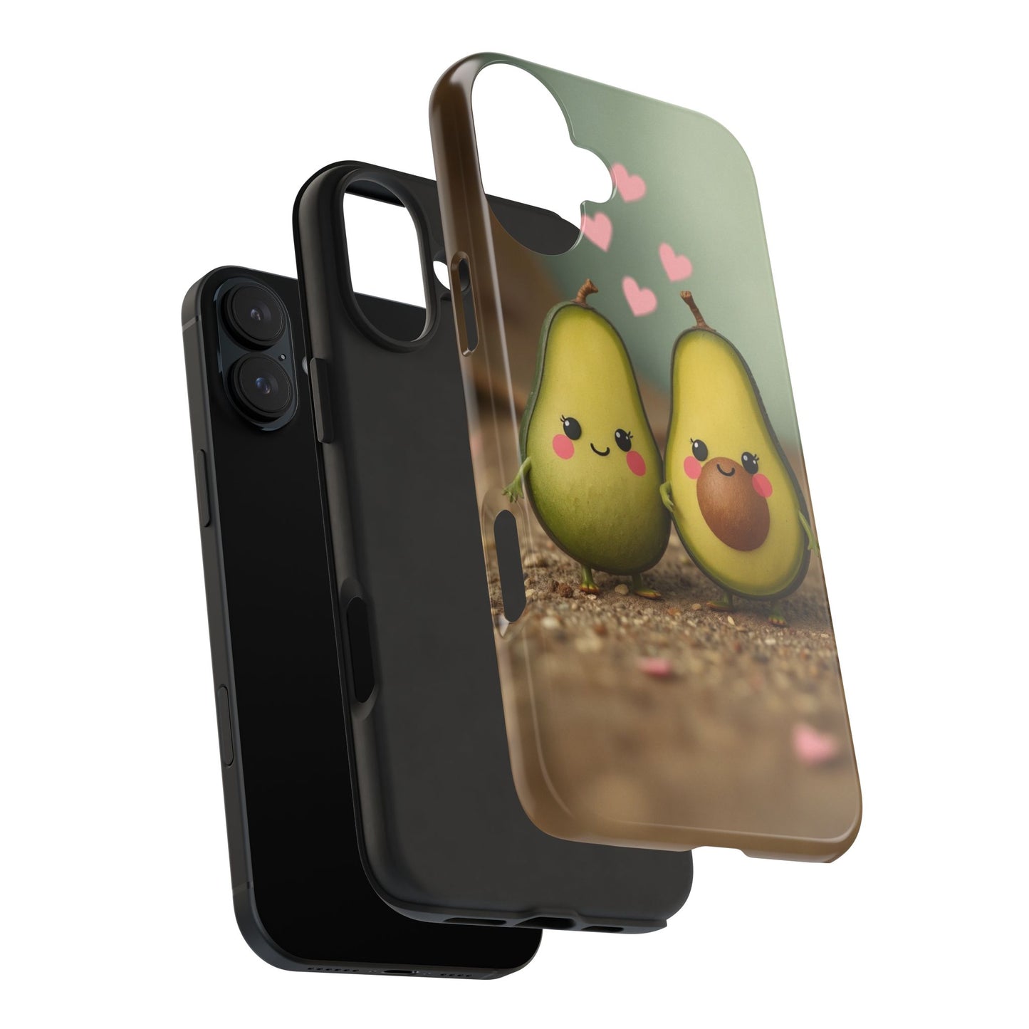 Cute Avocado Phone Case, Funny Tough Case, Quirky Phone Accessory, Gifts for Foodies, Valentine's Day Present