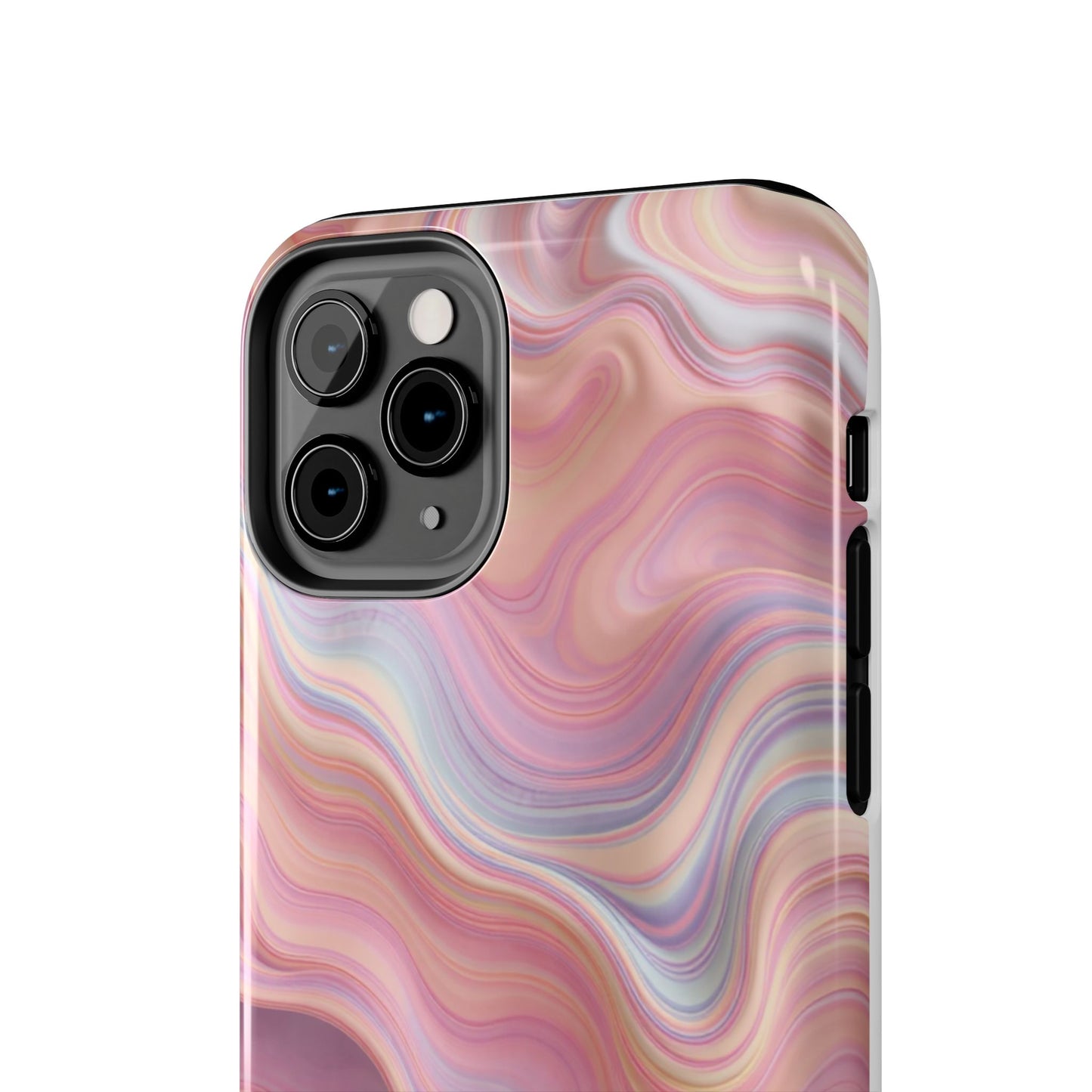 Stylish Tough Phone Cases - Abstract Pink Marble Design