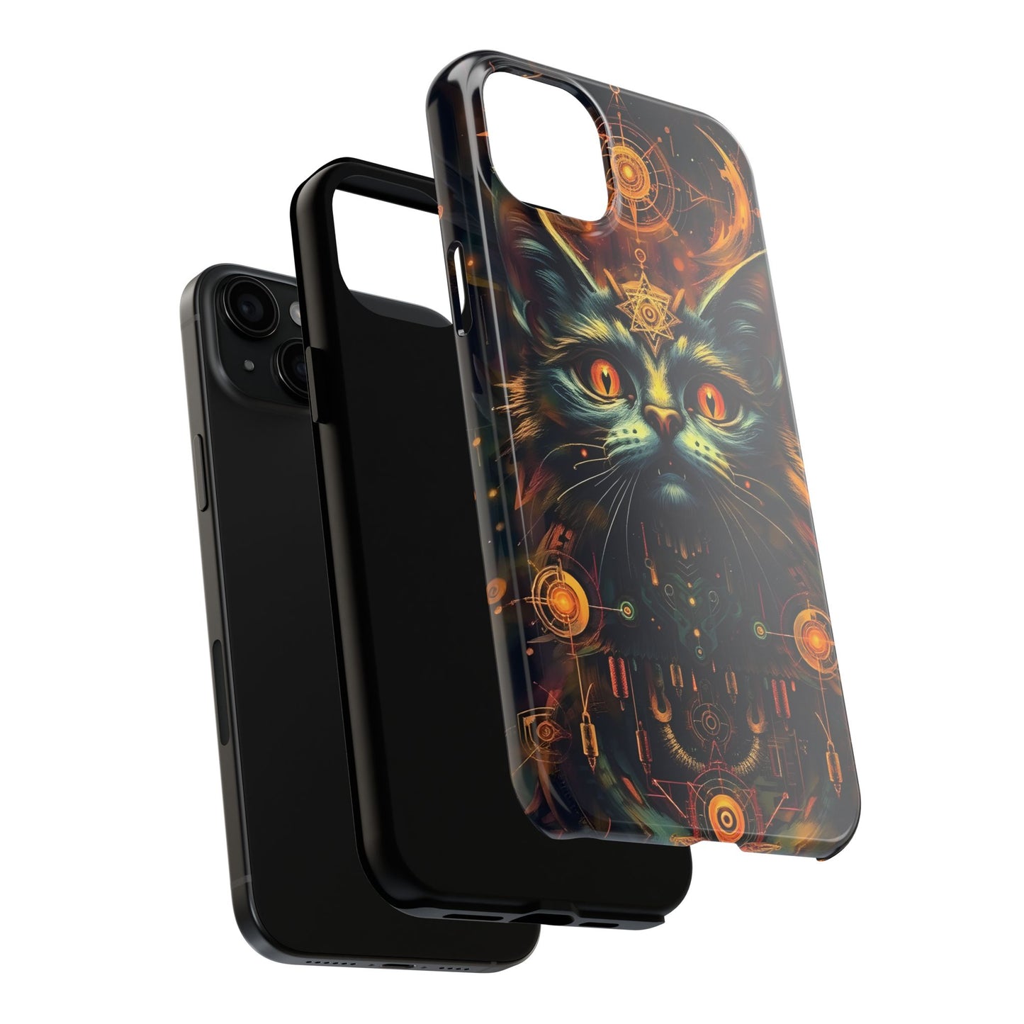Mystical Cat Queen Tough Phone Case – Unique Protection for Cat Lovers - for iPhone