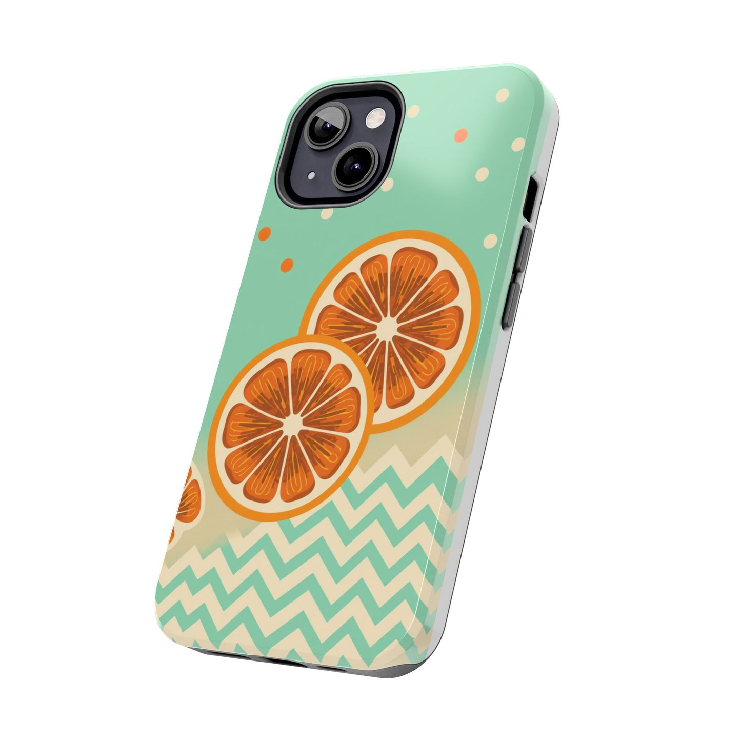 Citrus Vibe Tough Phone Case - Fun Orange Slice Design
