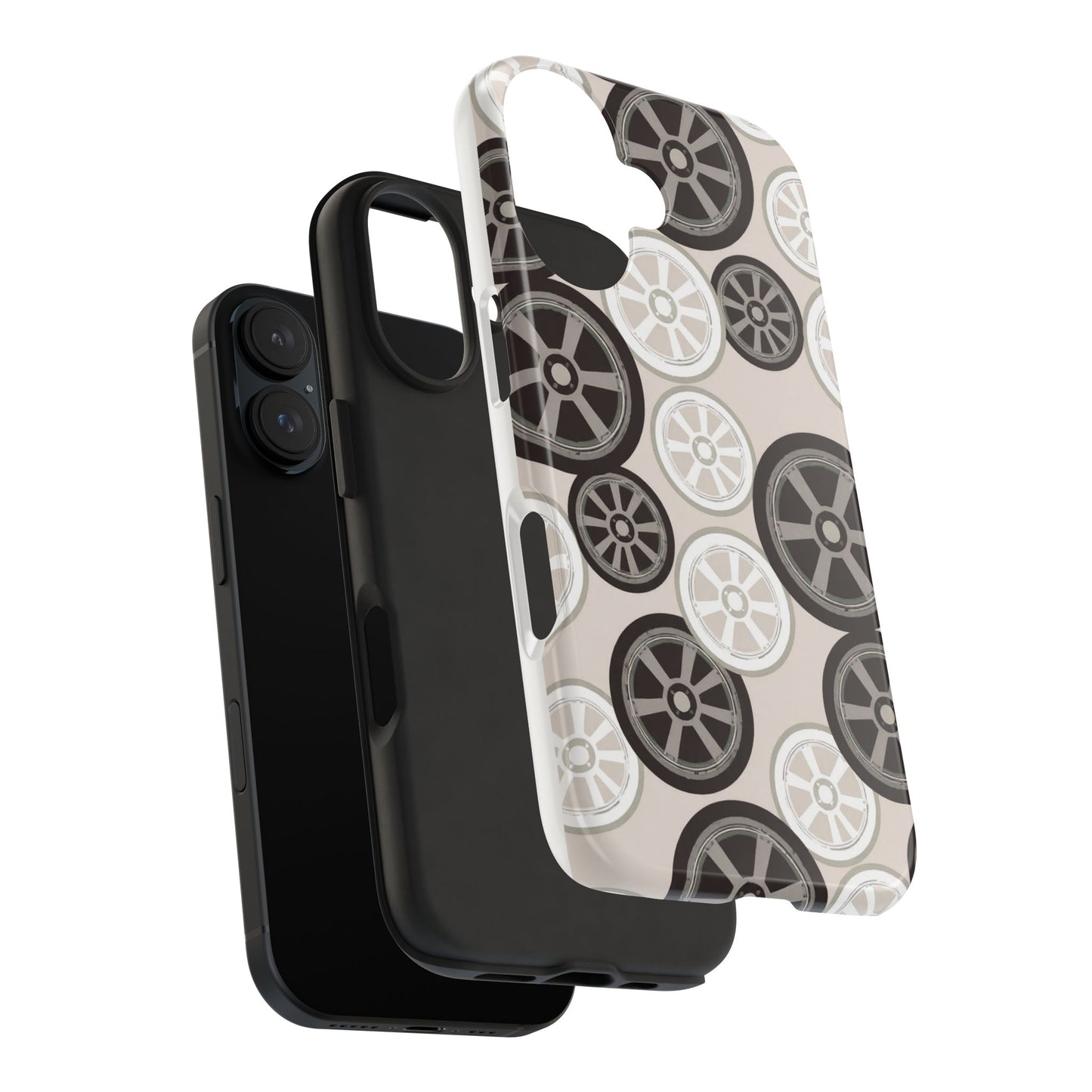 Racing Wheel Design Tough Phone Case – Durable Protection for Automotive Enthusiasts