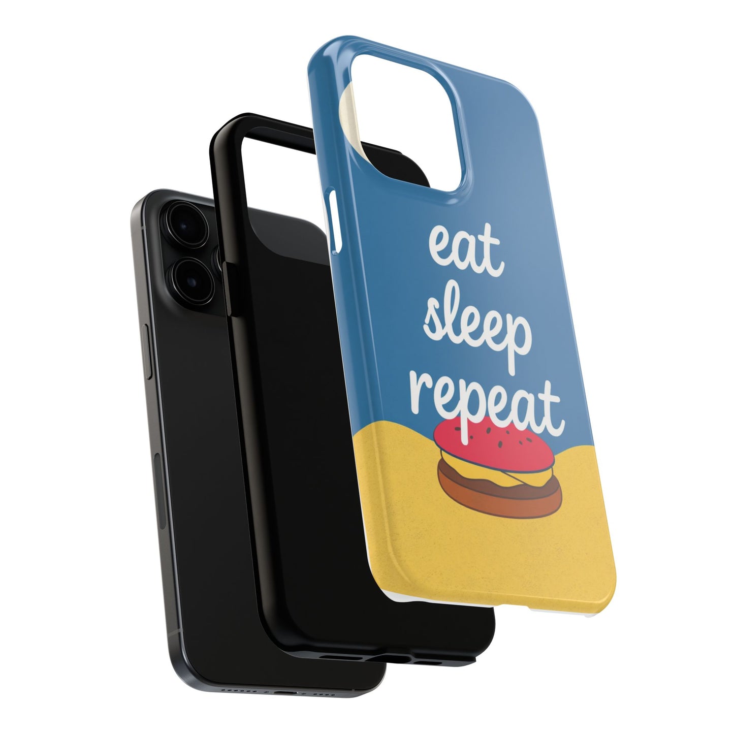 Eat, Sleep, Repeat Phone Case – Fun & Durable Tough Phone Cases for Food Lovers
