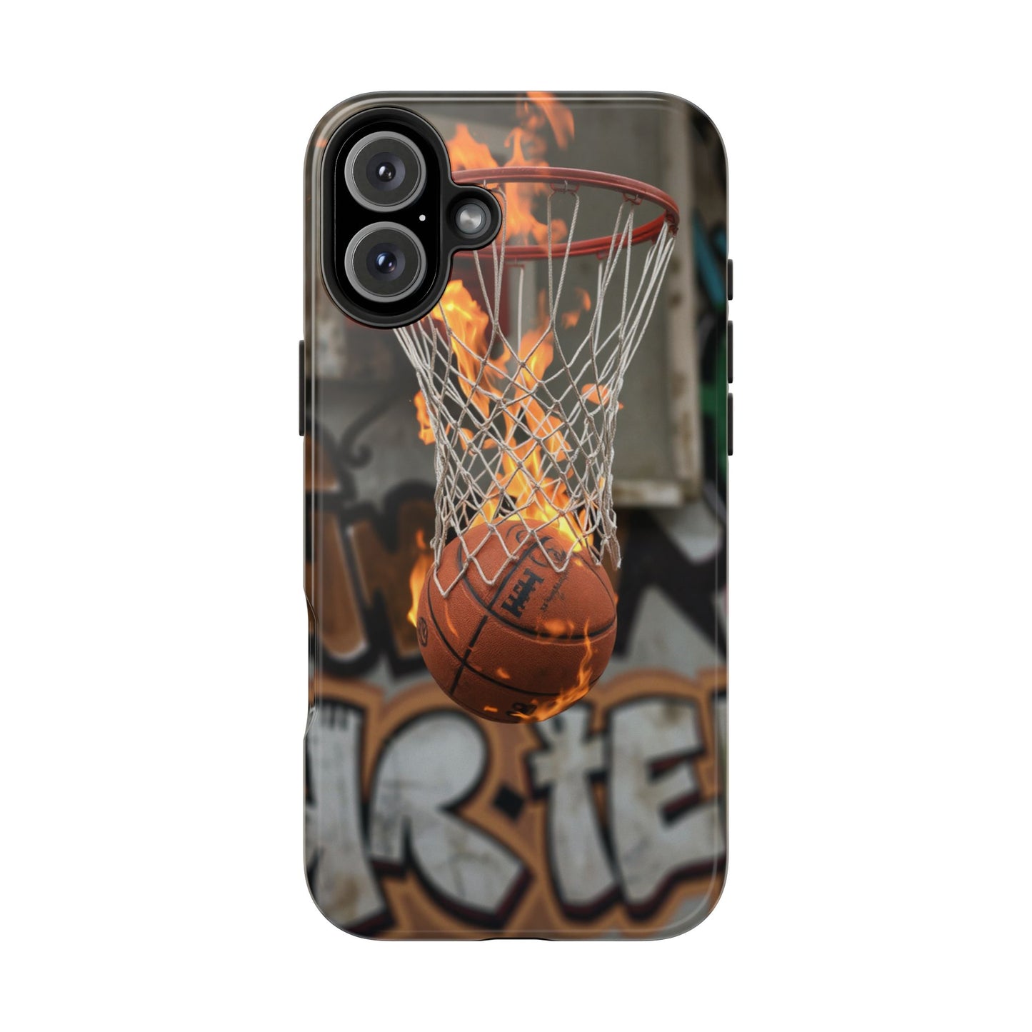 Fire Basketball Tough Phone Case - Durable Sporty Design for Athletes & Fans