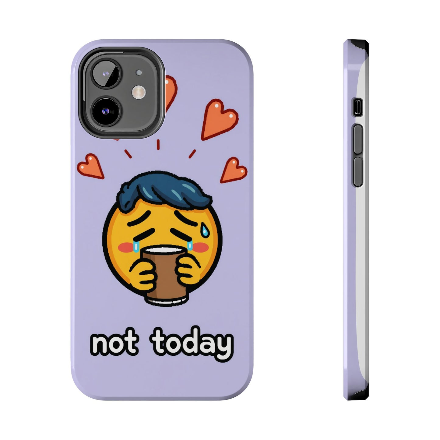 Cute Tough Phone Case - 'Not Today' Emoji Design
