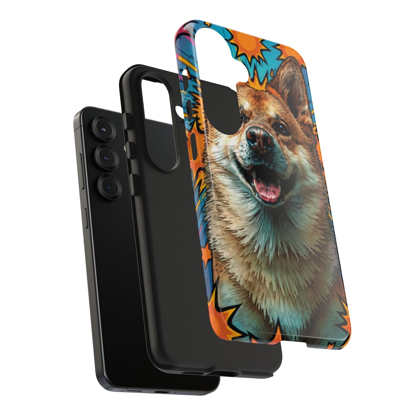 Vibrant Corgi Tough Phone Case - Fun Design for Pet Lovers