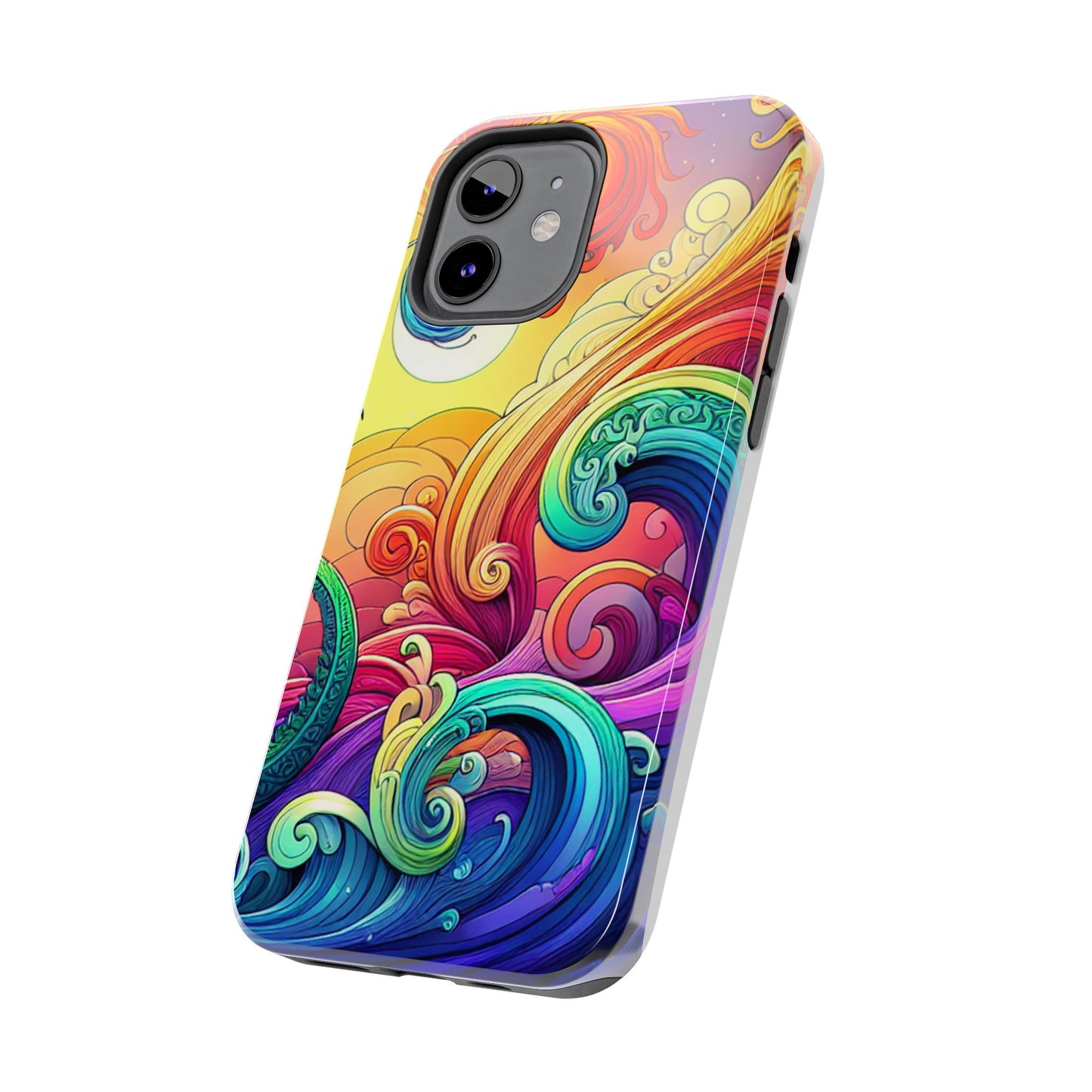Fantasy Ocean Waves Tough Phone Case - Colorful Protective Cover - for iPhone