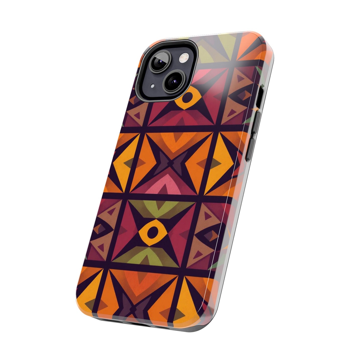 Vibrant Tribal Geometric Tough Phone Case - Colorful Protection for Your iPhone
