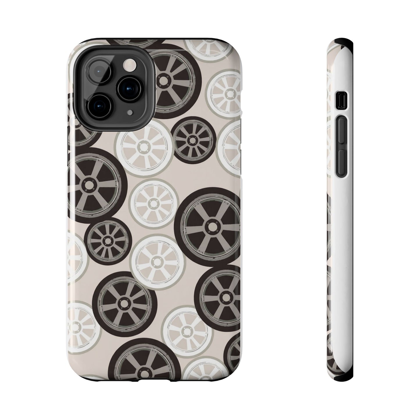 Racing Wheel Design Tough Phone Case – Durable Protection for Automotive Enthusiasts