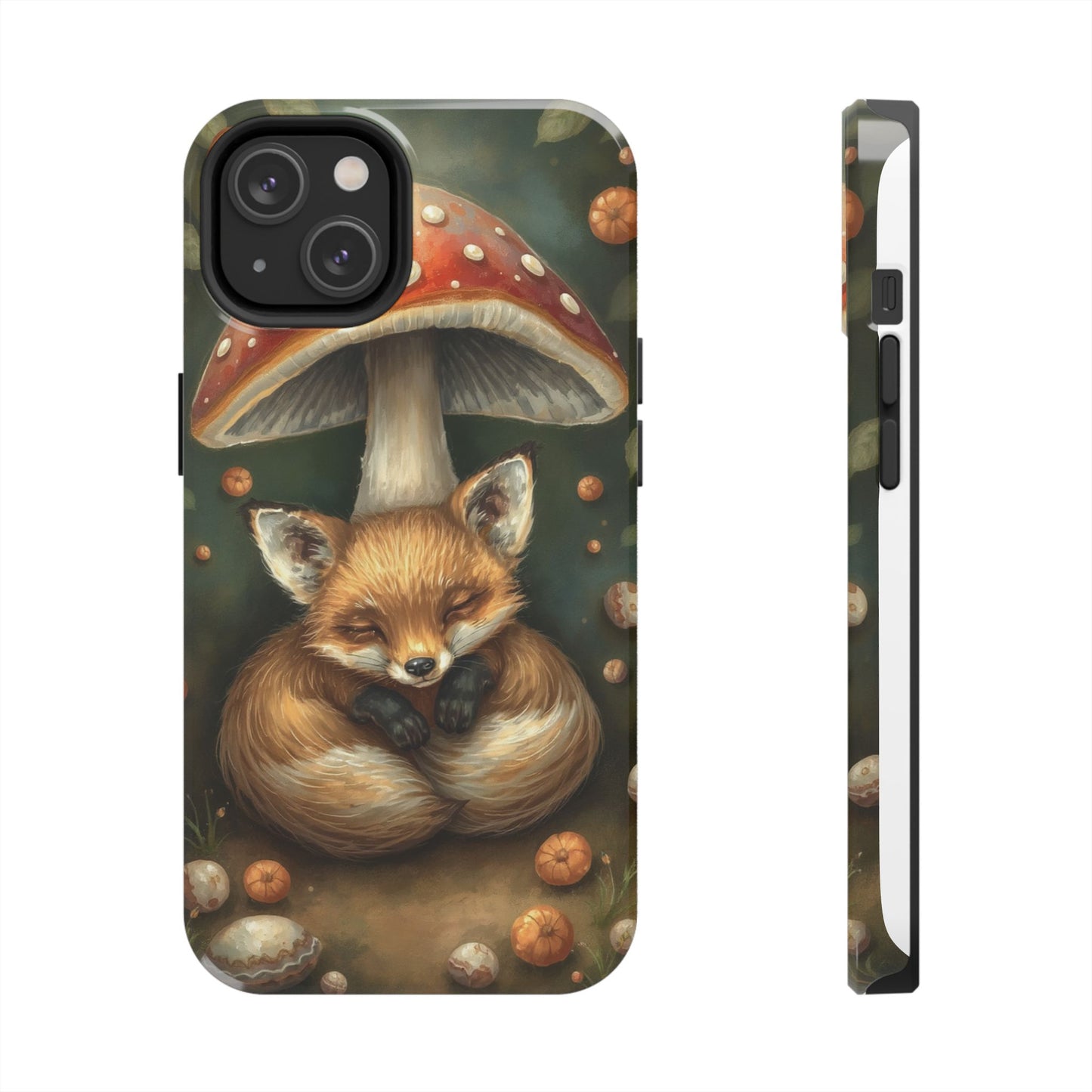 Cute Fox & Mushroom Phone Case - Tough Protective Cover